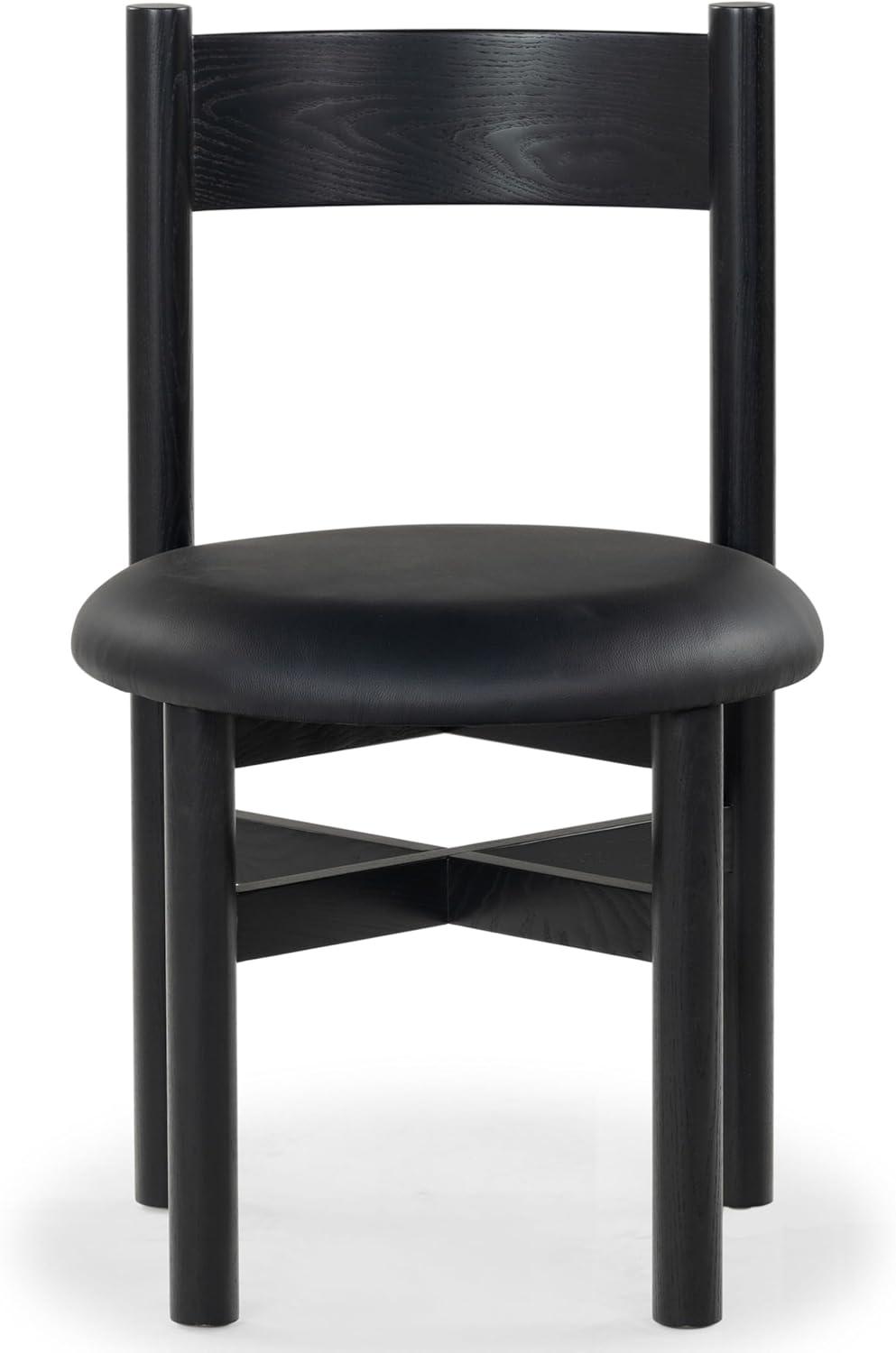 image:imageSAFAVIEH Couture Collection Tayla NaturalWhite Linen Dining Chair Fully AssembledBlackBlack