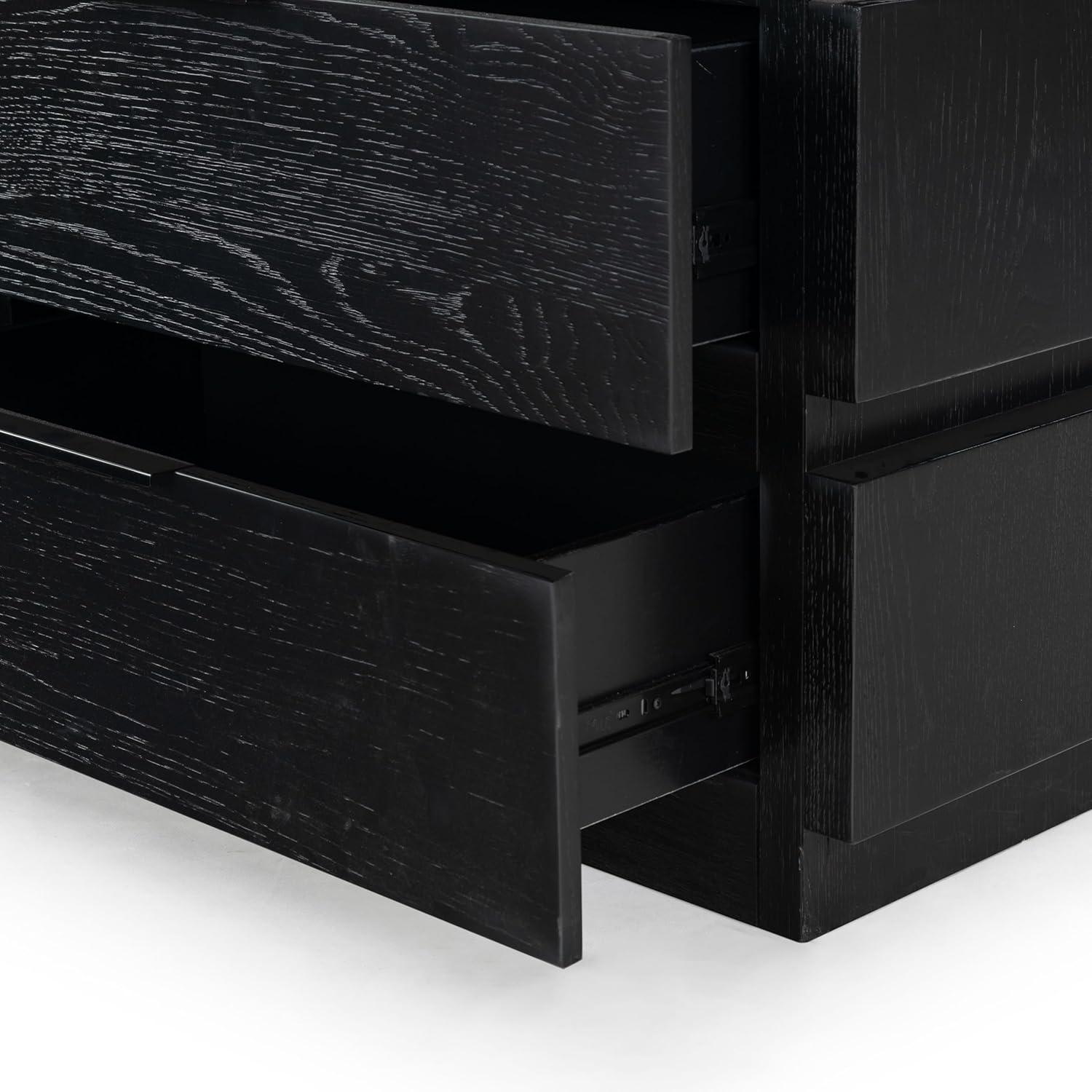 image:imageSAFAVIEH Couture Collection Titus Black 6Drawer Stacked Dresser Fully AssembledBlack