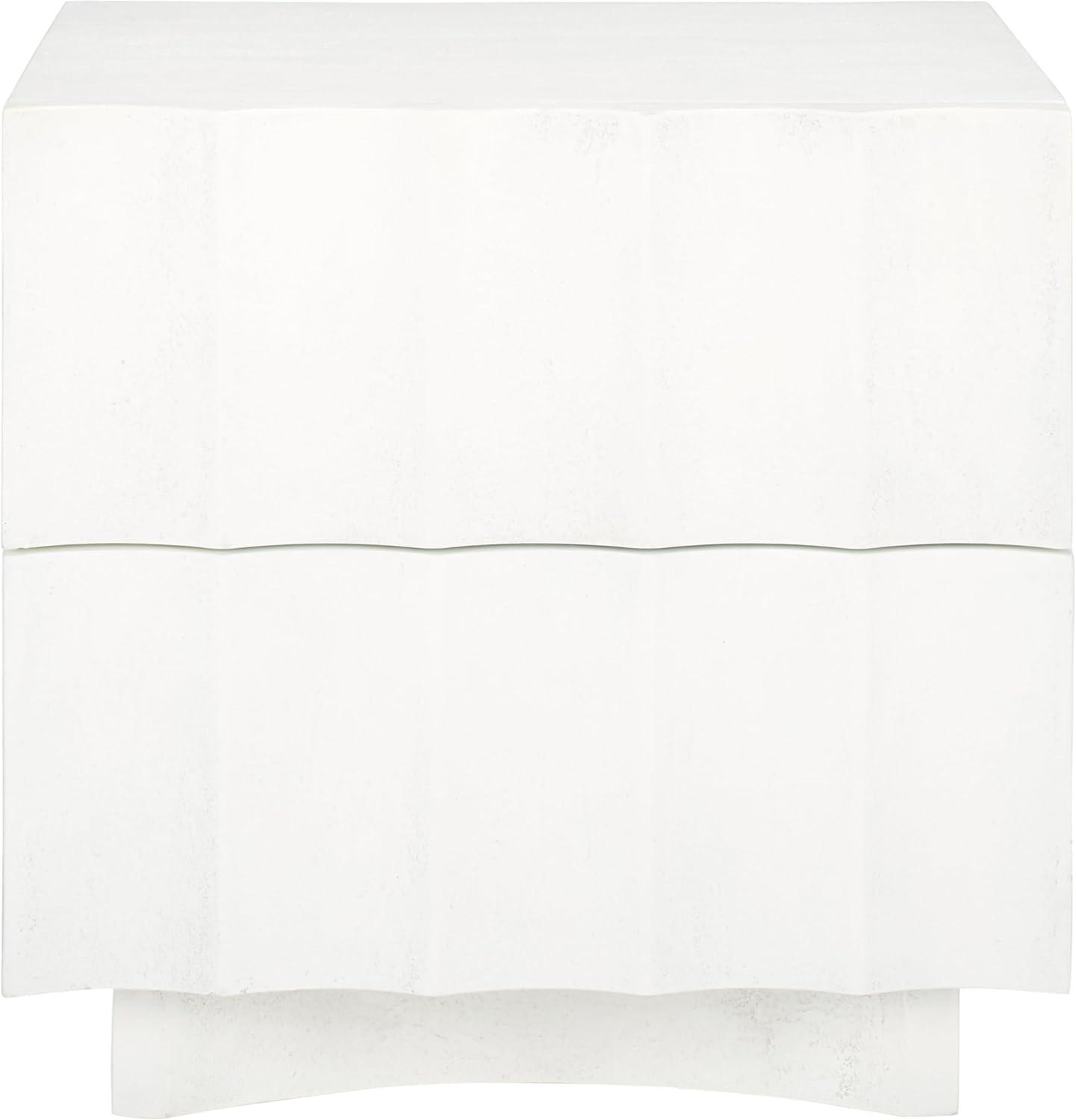 image:imageSAFAVIEH Couture Collection Woodworth White 2Drawer Cement Nightstand Fully AssembledWhite