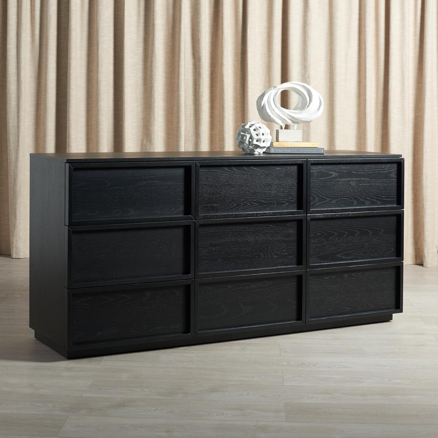 image:imageSAFAVIEH Couture Collection Zeus Black 9Drawer Dresser Fully AssembledBlack