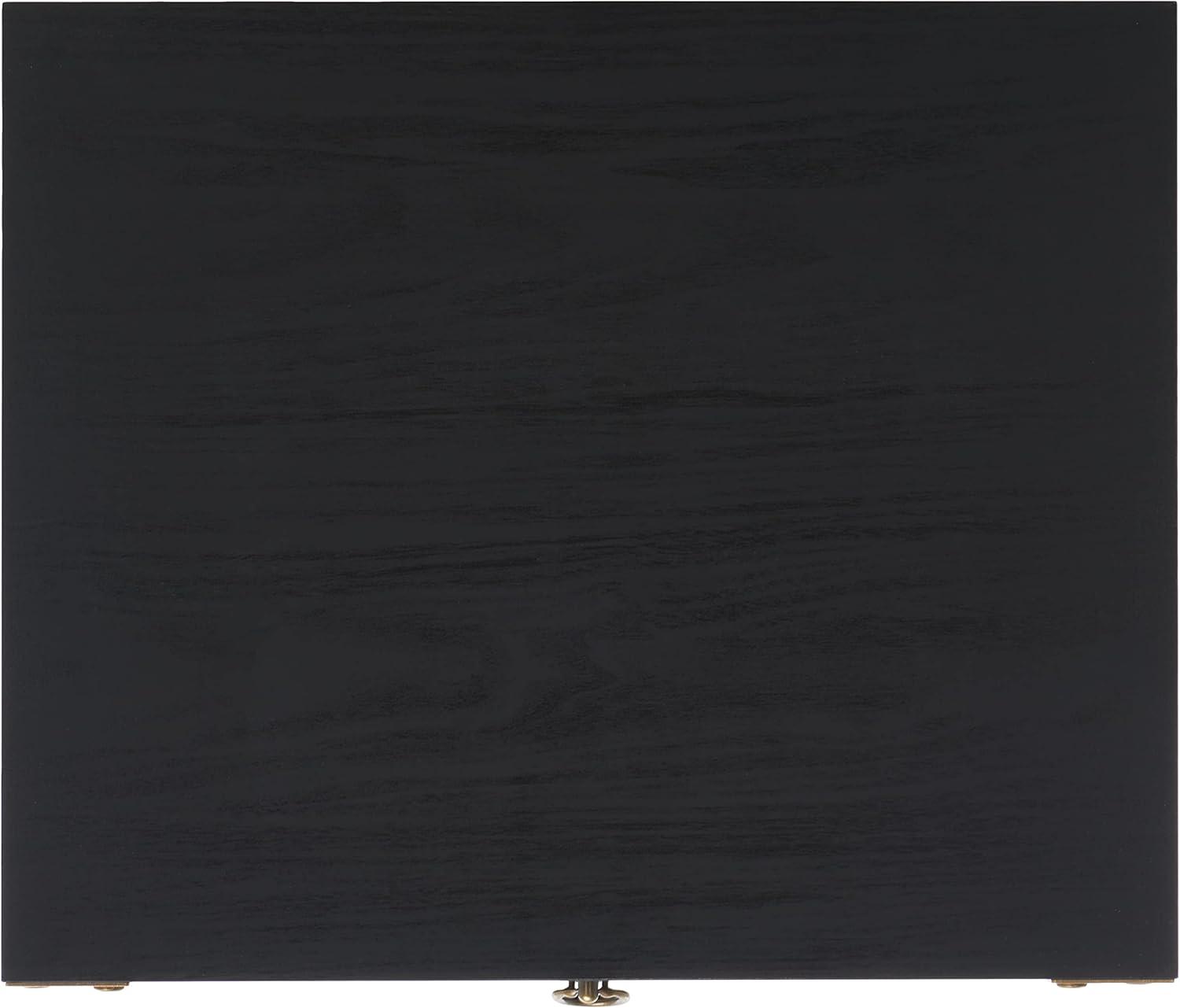 image:imageSAFAVIEH Home Collection Galio Black amp Gold 2Drawer Nightstand VintageInspired Bedside Table with Storage for Bedroom NST9600BBlackGold