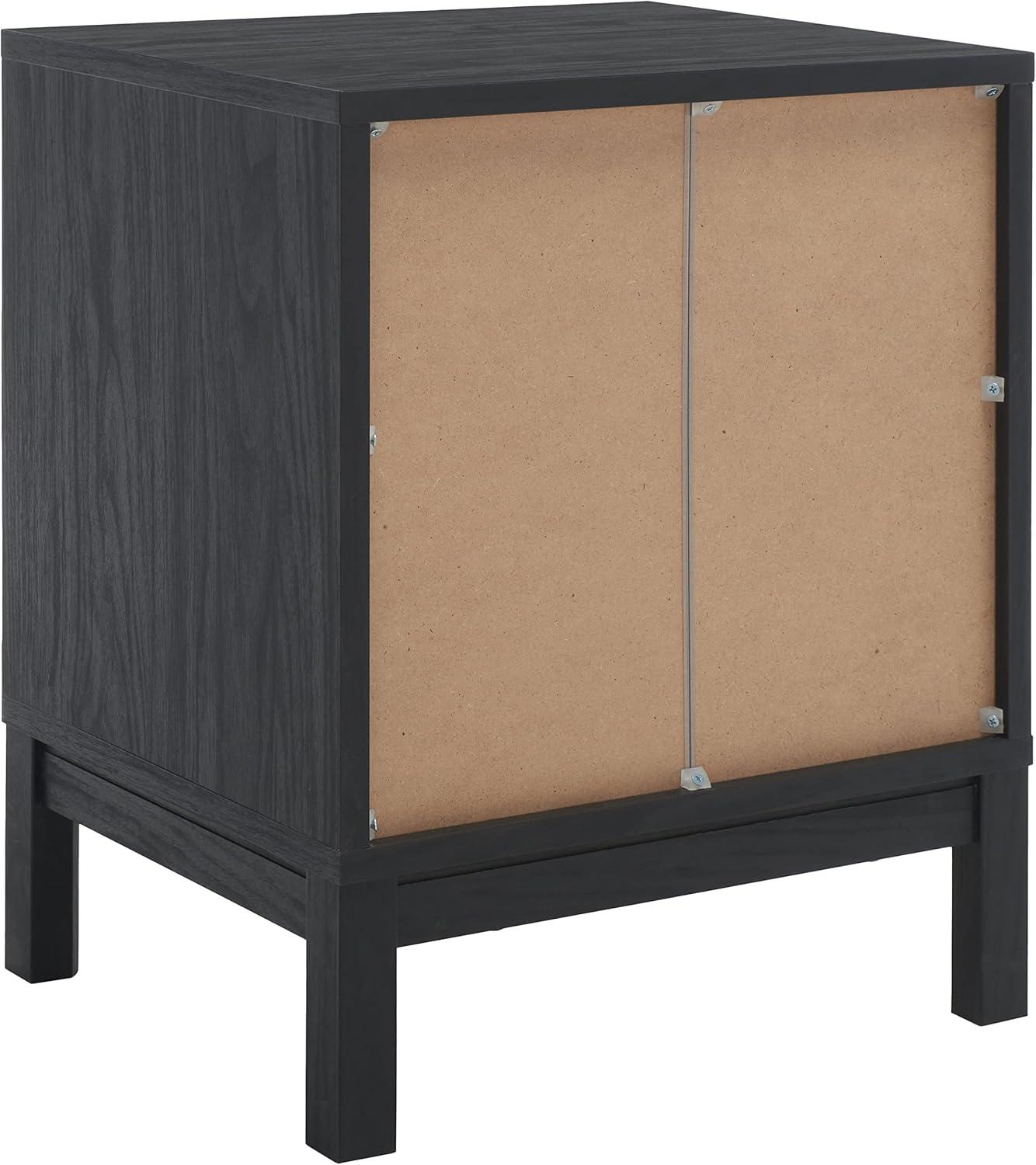 image:imageSAFAVIEH Home Collection Galio Black amp Gold 2Drawer Nightstand VintageInspired Bedside Table with Storage for Bedroom NST9600BBlackGold