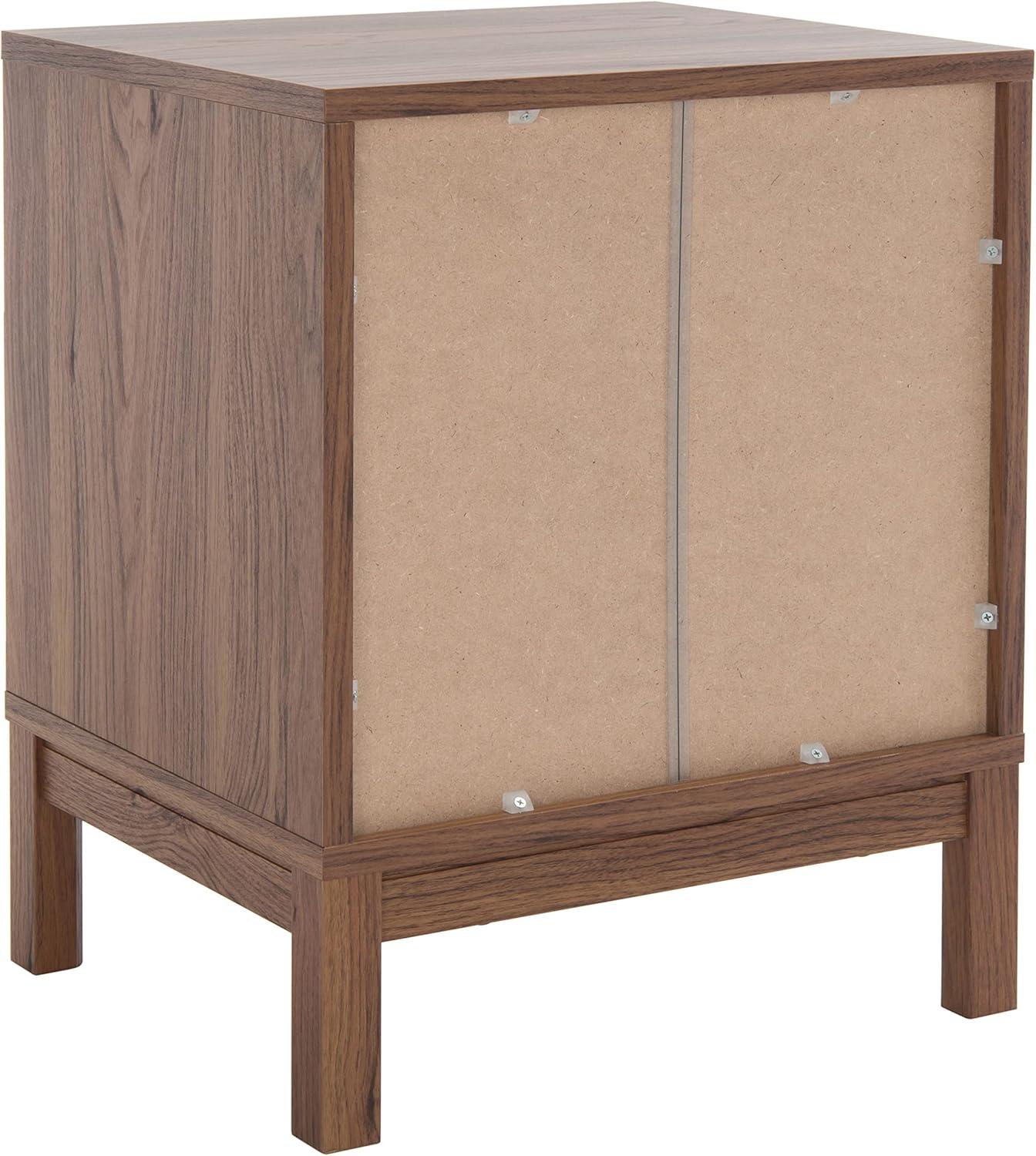 image:imageSAFAVIEH Home Collection Galio Black amp Gold 2Drawer Nightstand VintageInspired Bedside Table with Storage for Bedroom NST9600BWalnutGold