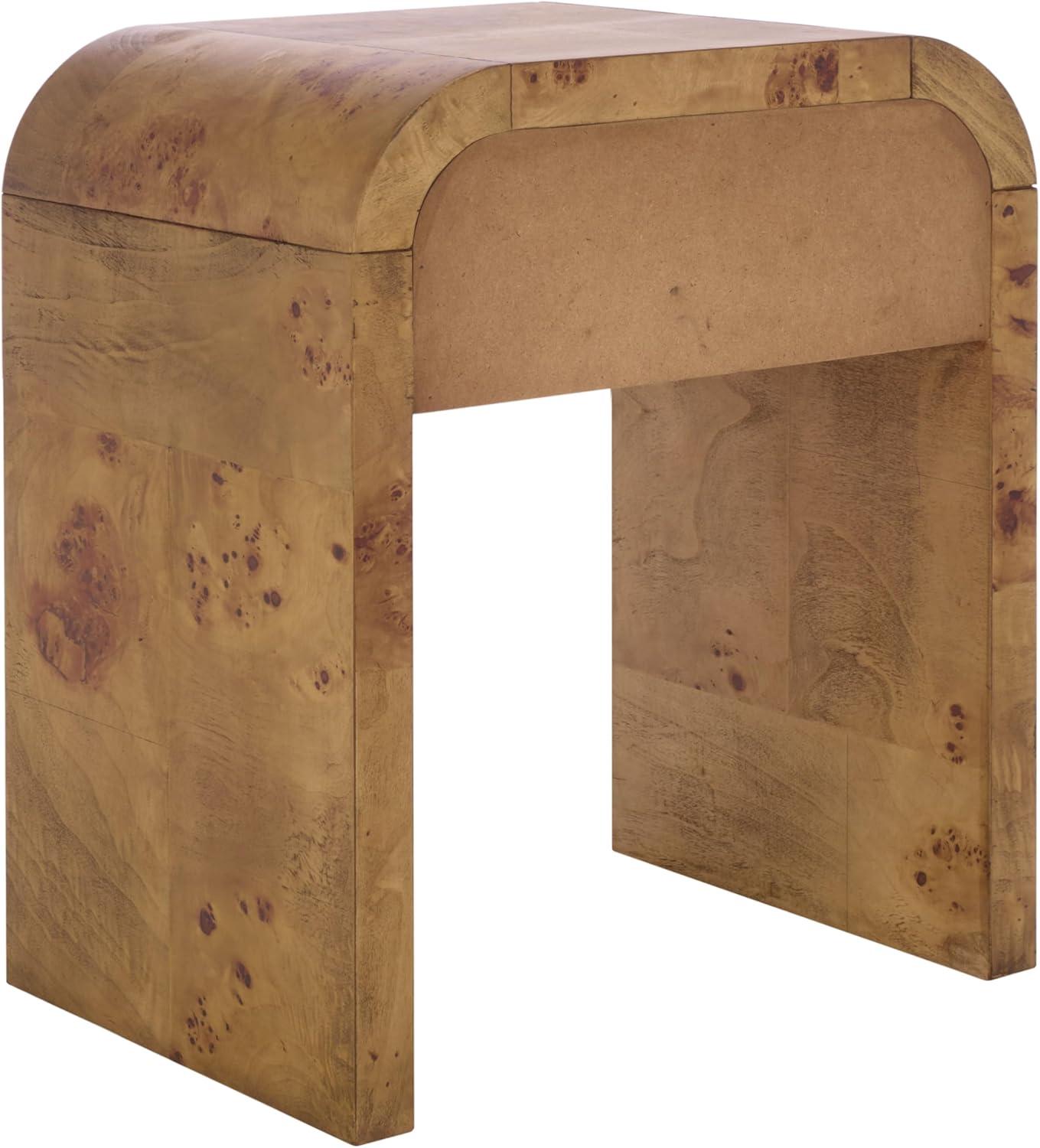 image:imageSAFAVIEH Home Collection Hinata 1Drawer Nightstand Table Natural Modern Bedside Storage Fully Assembled NST6607ANatural