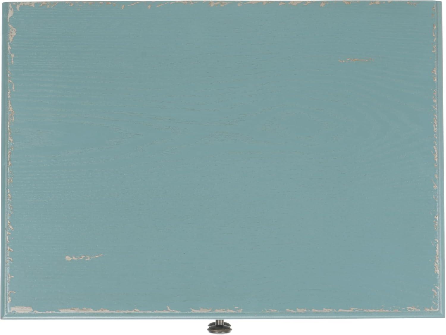 image:imageSAFAVIEH Home Collection Lori Ash Grey End Table with Two Storage Drawers French Farmhouse Accent Table Scalloped Apron Design Fully Assembled AMH6576BPale Blue White Smoke