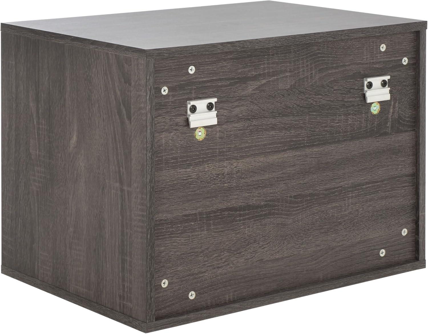 image:imageSAFAVIEH Home Collection Lylia Black amp Gold Floating Nightstand 2 Drawer WallMounted Bedside Table Modern Ribbed Design NST9615BDistressed BlackGold