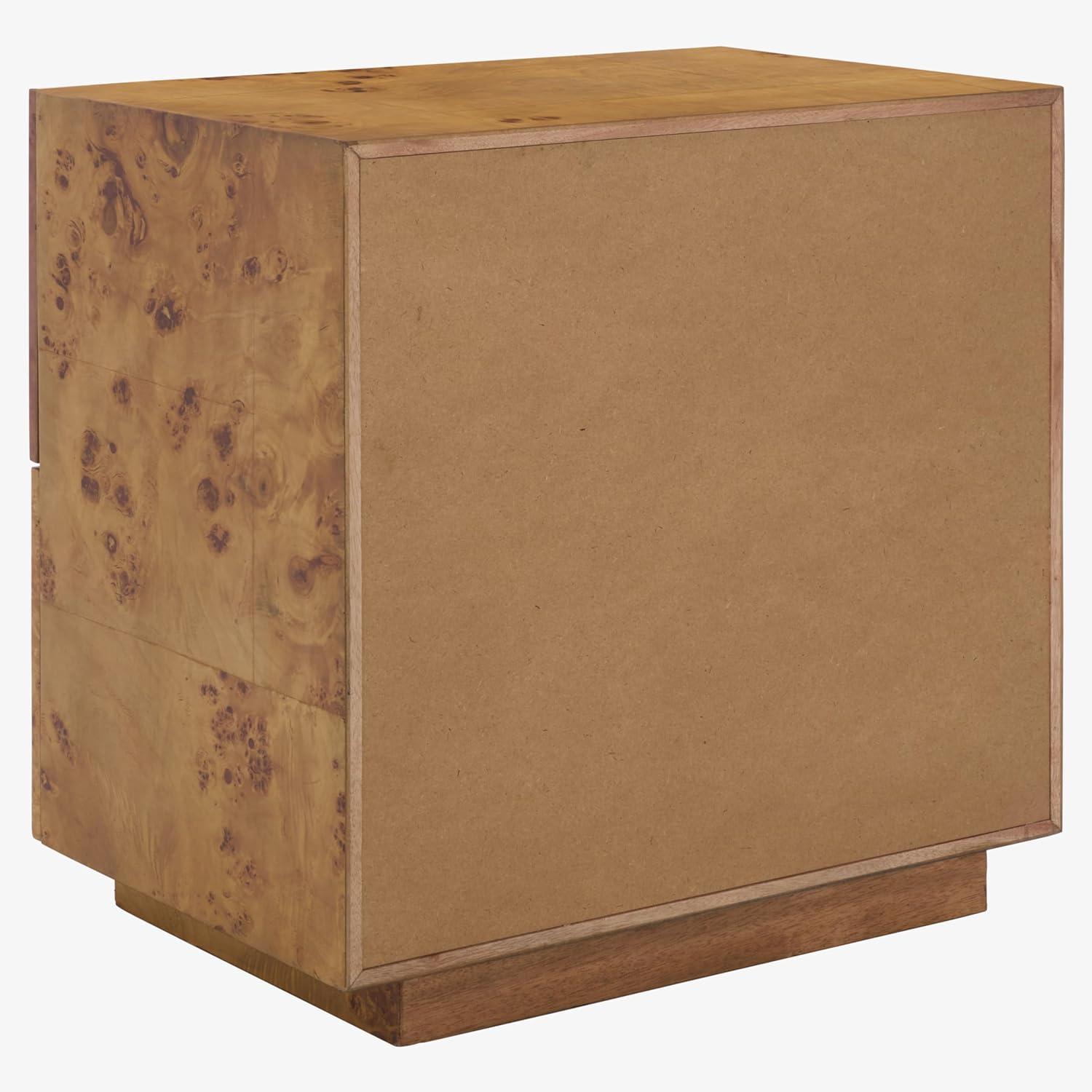 image:imageSAFAVIEH Home Collection Tahan 2Drawer Nightstand Table Natural Modern Bedside Storage Fully Assembled NST6608ANatural