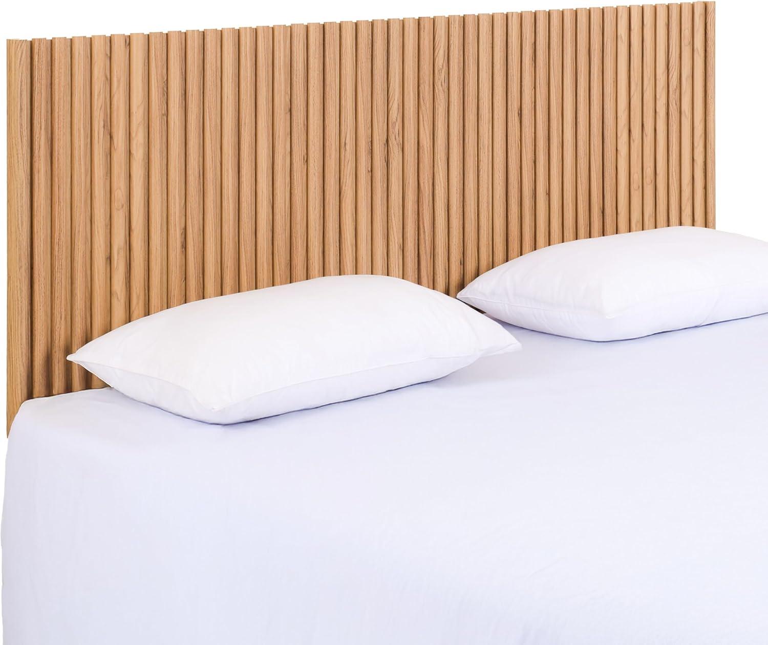image:imageSAFAVIEH Home Collection Telsi Bleached White Mounted Wood Headboard King Size Modern Vertical Slat Design Easy WallMount Bedroom Accent HBD9600BKOak