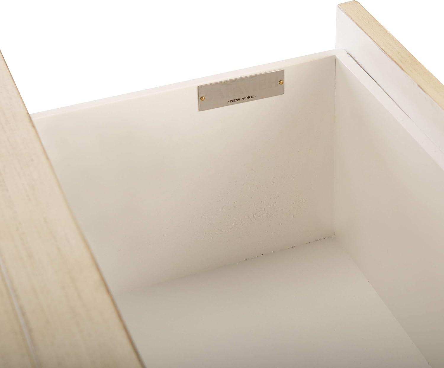 image:imageSAFAVIEH Home Collection Yudi Turquoise Nightstand with Drawer amp Shelf Contemporary Accent Storage Table Fully Assembled NST9201CAntique White