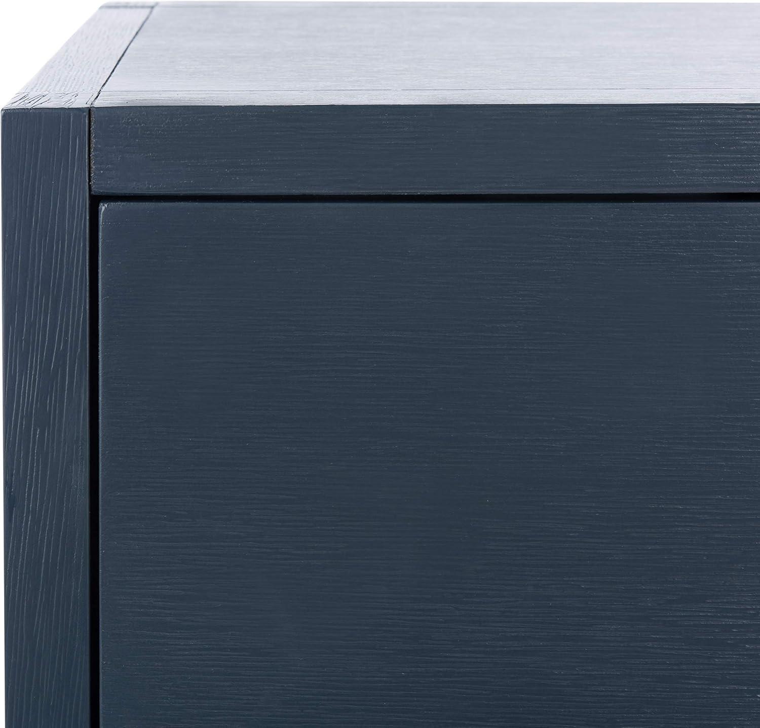 image:imageSAFAVIEH Home Collection Yudi Turquoise Nightstand with Drawer amp Shelf Contemporary Accent Storage Table Fully Assembled NST9201CNavy