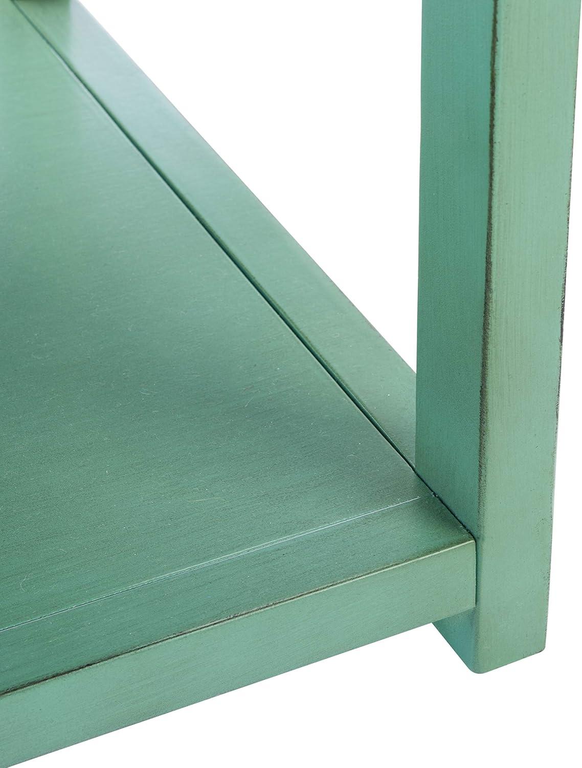 image:imageSAFAVIEH Home Collection Yudi Turquoise Nightstand with Drawer amp Shelf Contemporary Accent Storage Table Fully Assembled NST9201CTurquoise