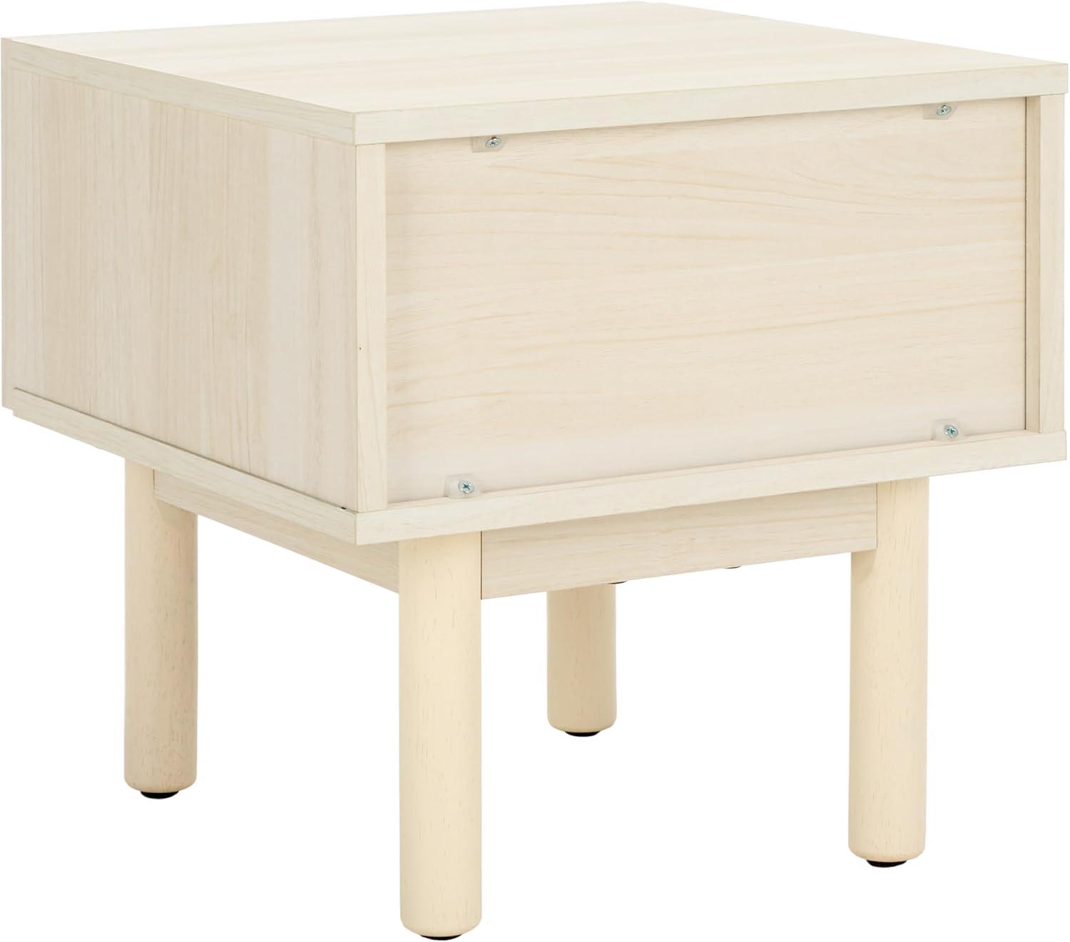 image:imageSAFAVIEH Home Collection Aino Oak 1Drawer NightstandBleached WhiteNatural