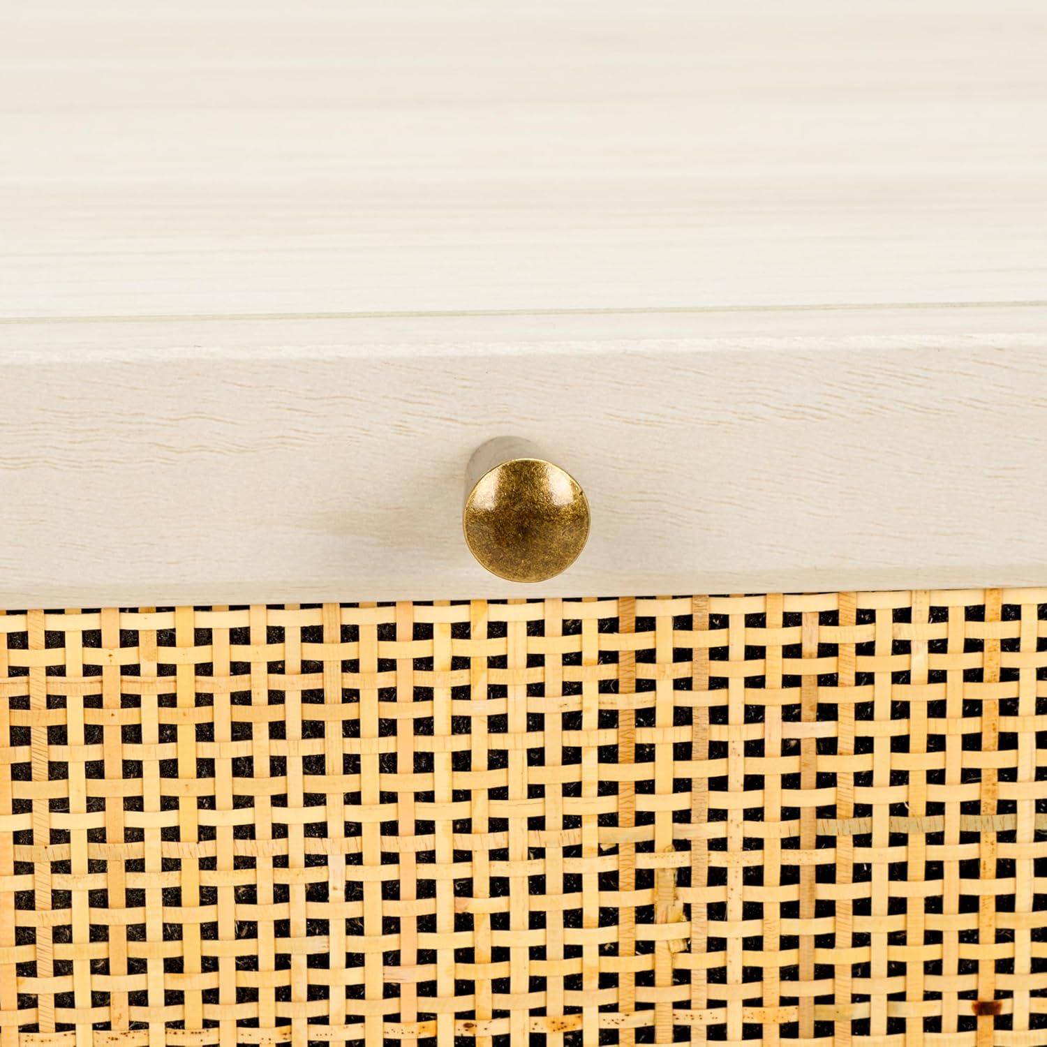 image:imageSAFAVIEH Home Collection Aino Oak 1Drawer NightstandBleached WhiteNatural