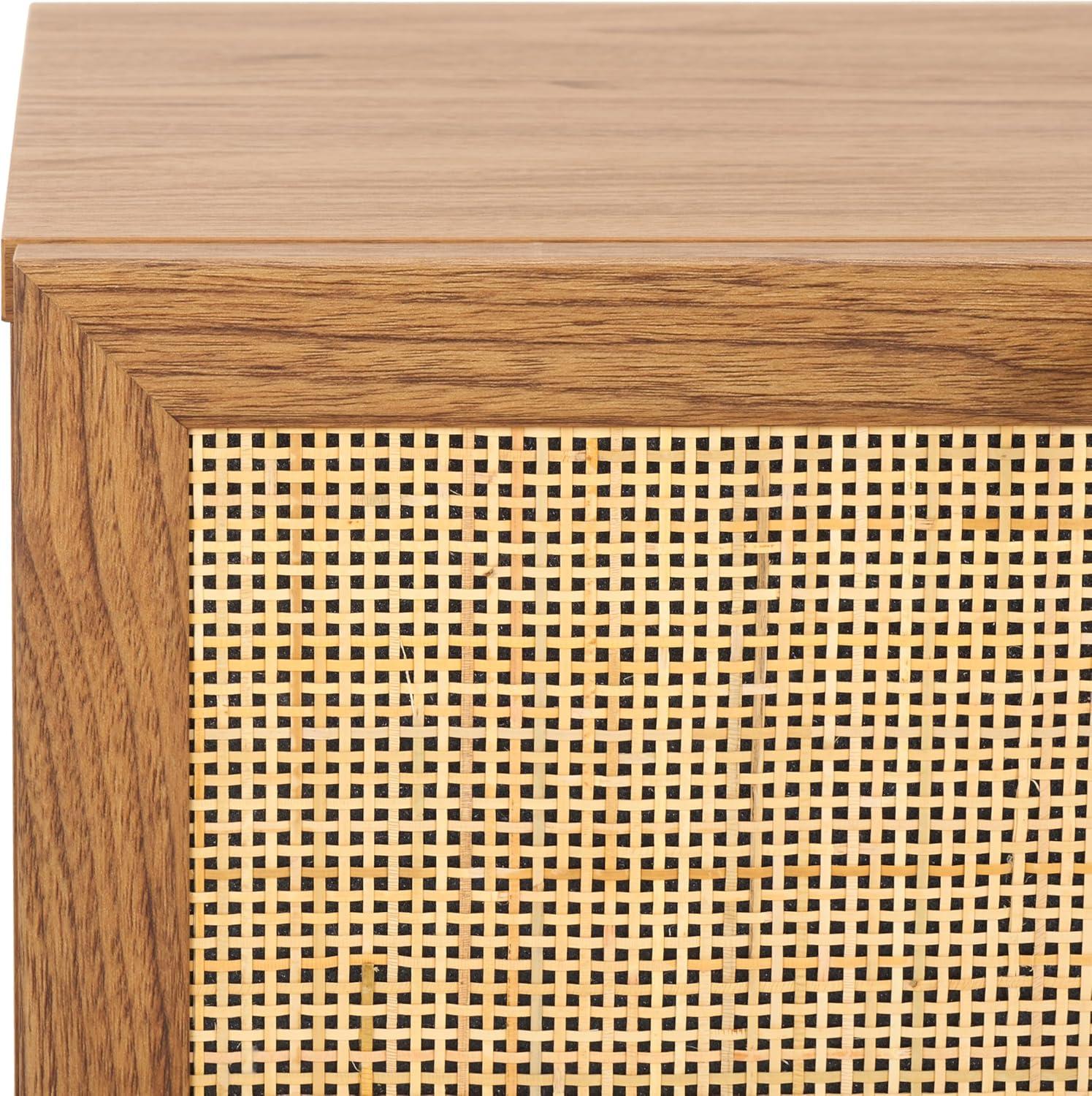 image:imageSAFAVIEH Home Collection Aino Oak 1Drawer NightstandOakNatural