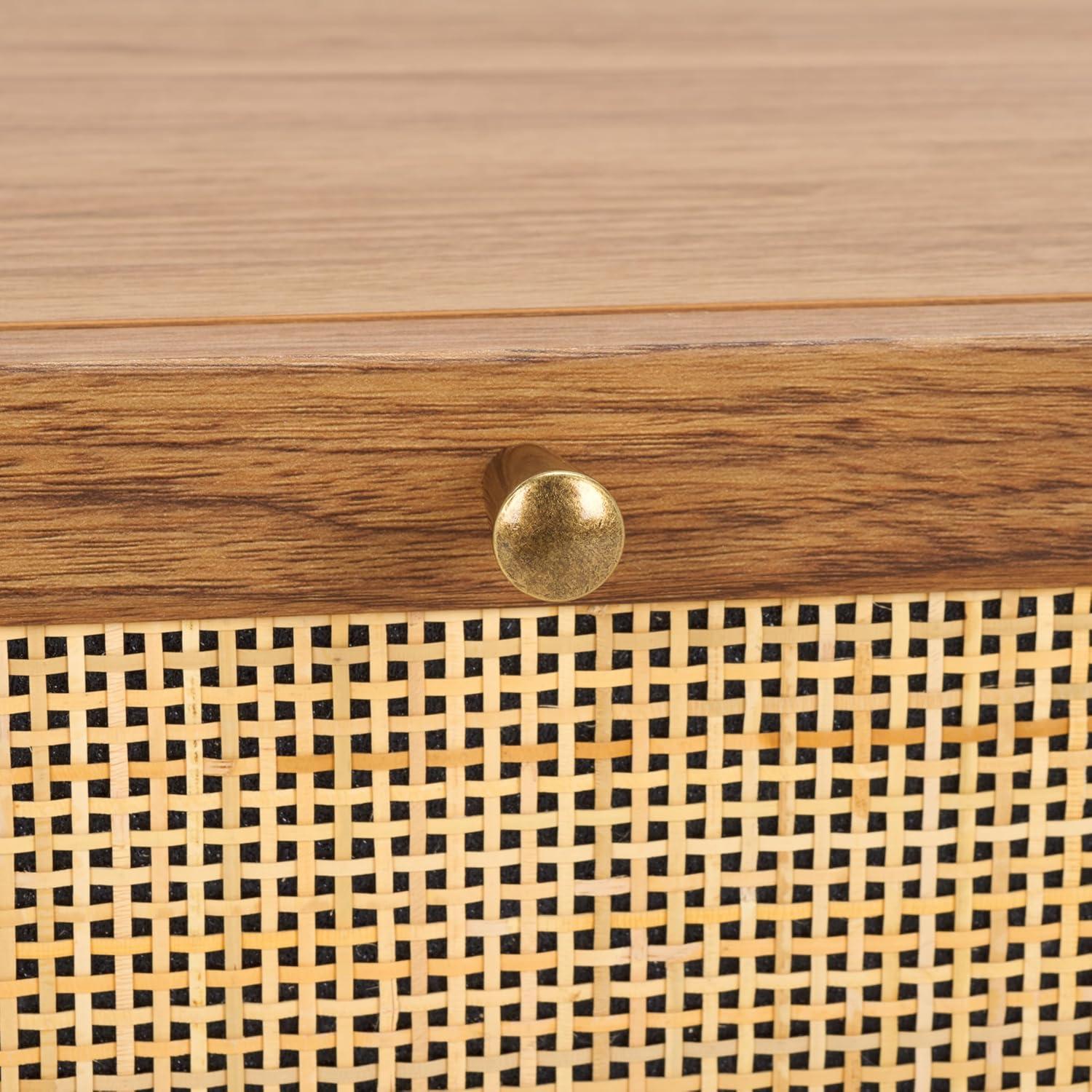 image:imageSAFAVIEH Home Collection Aino Oak 1Drawer NightstandOakNatural