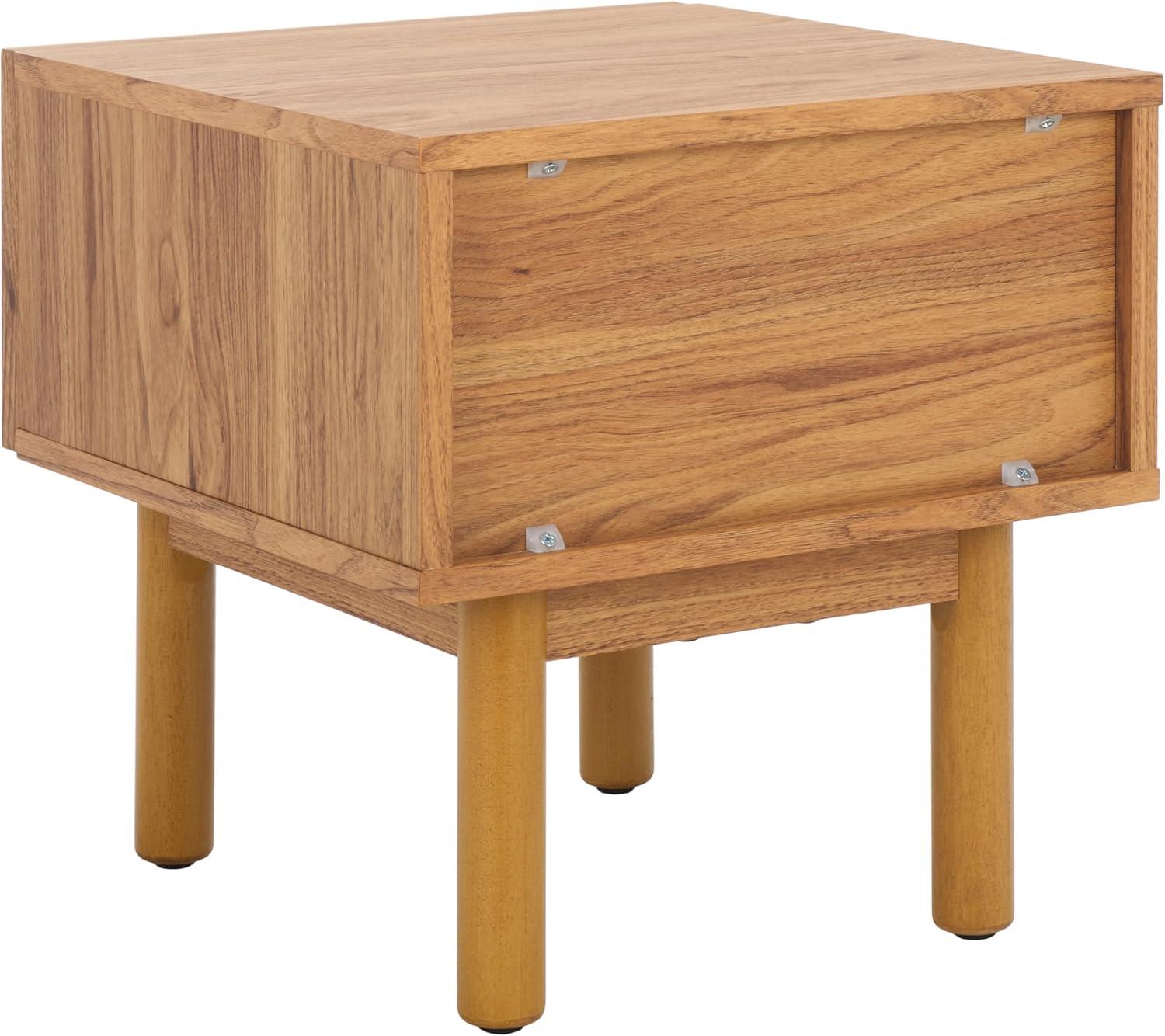 image:imageSAFAVIEH Home Collection Aino Oak 1Drawer NightstandOakNatural
