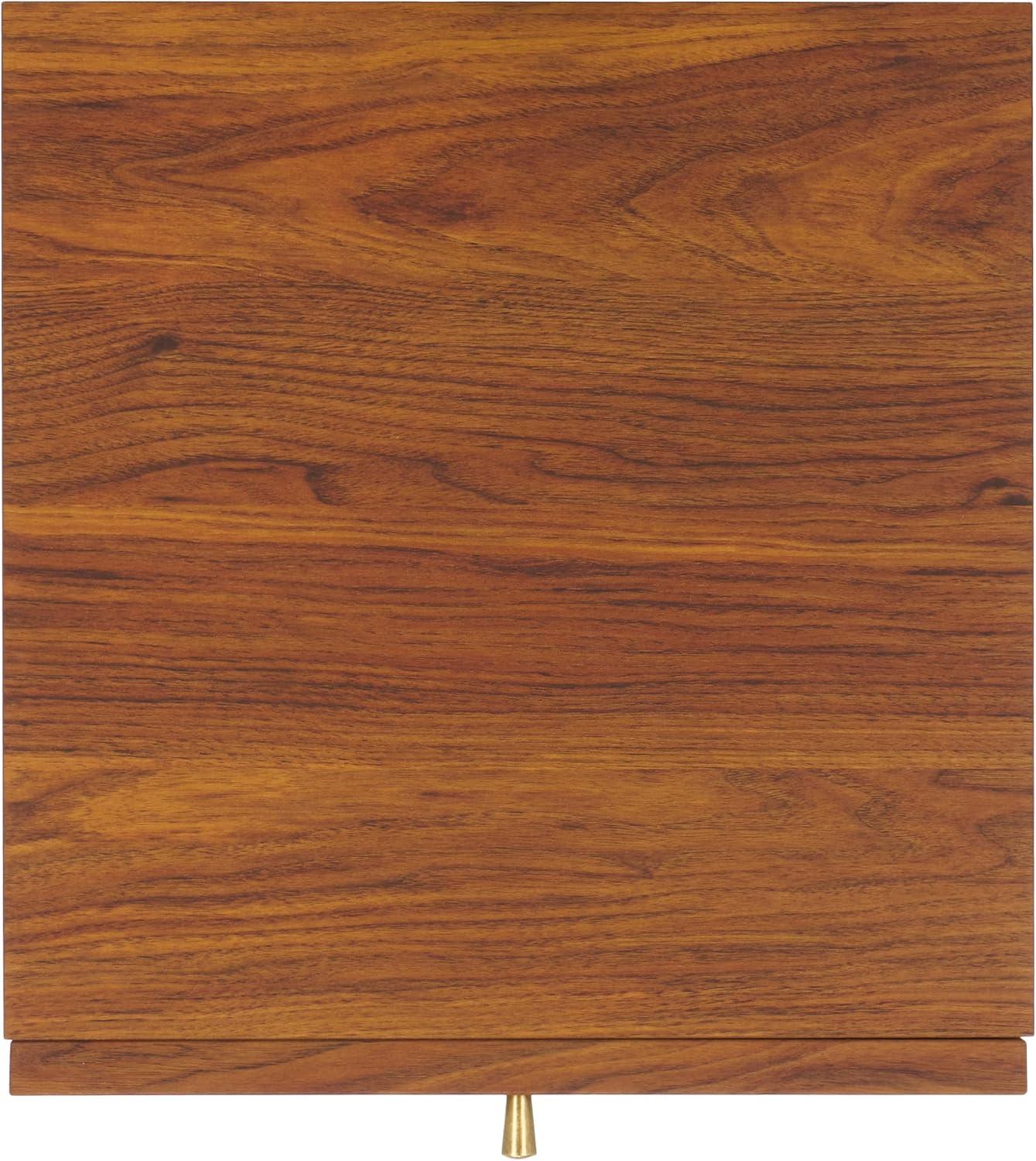 image:imageSAFAVIEH Home Collection Aino Oak 1Drawer NightstandWalnutNatural