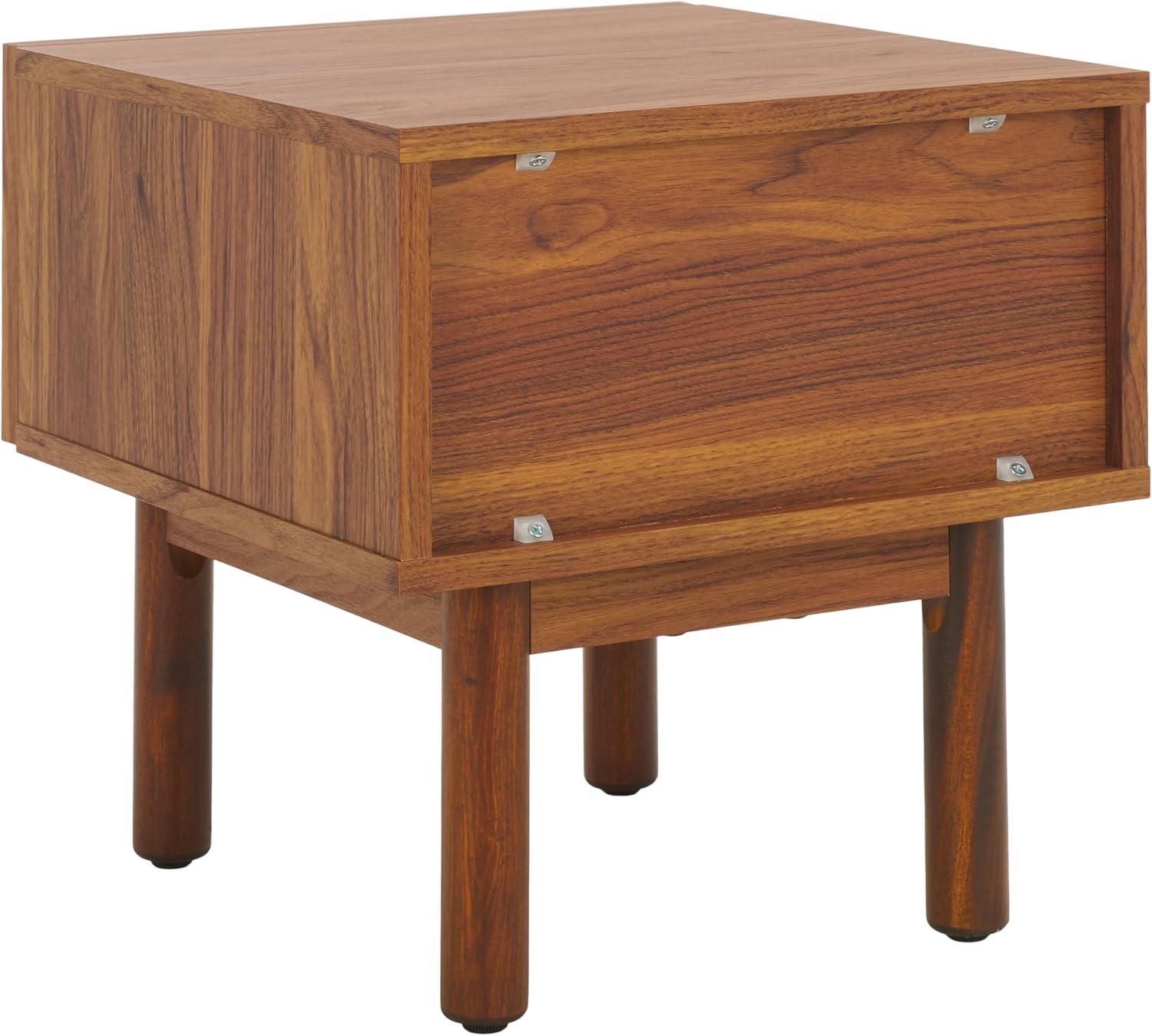 image:imageSAFAVIEH Home Collection Aino Oak 1Drawer NightstandWalnutNatural