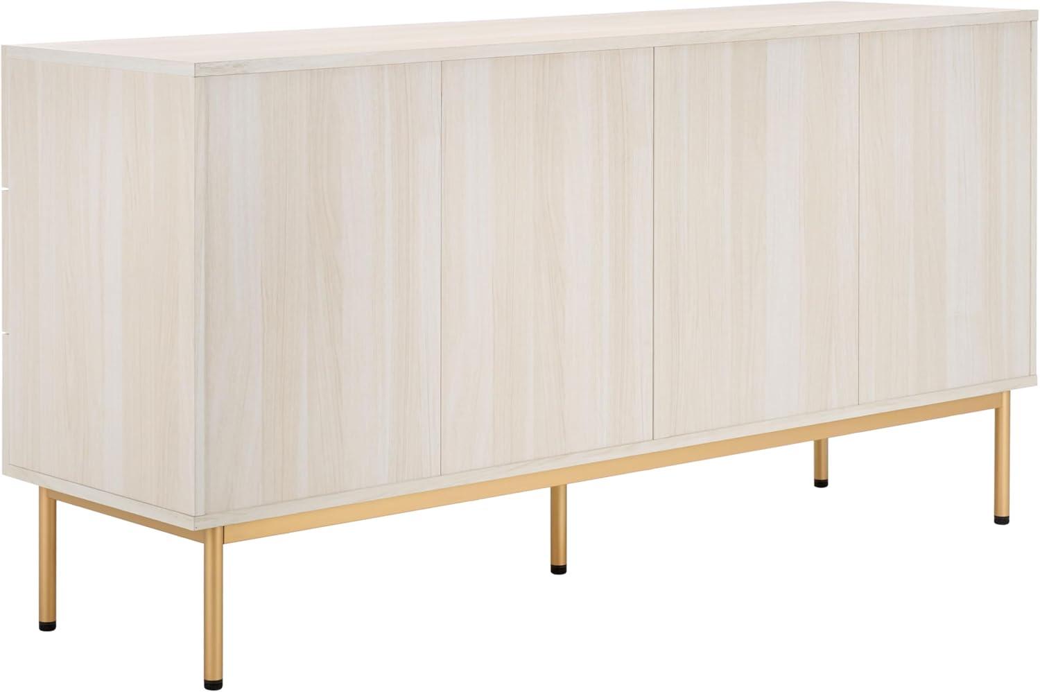 image:imageSAFAVIEH Home Collection Axelle Bleached WhiteGold 6Drawer Dresser
