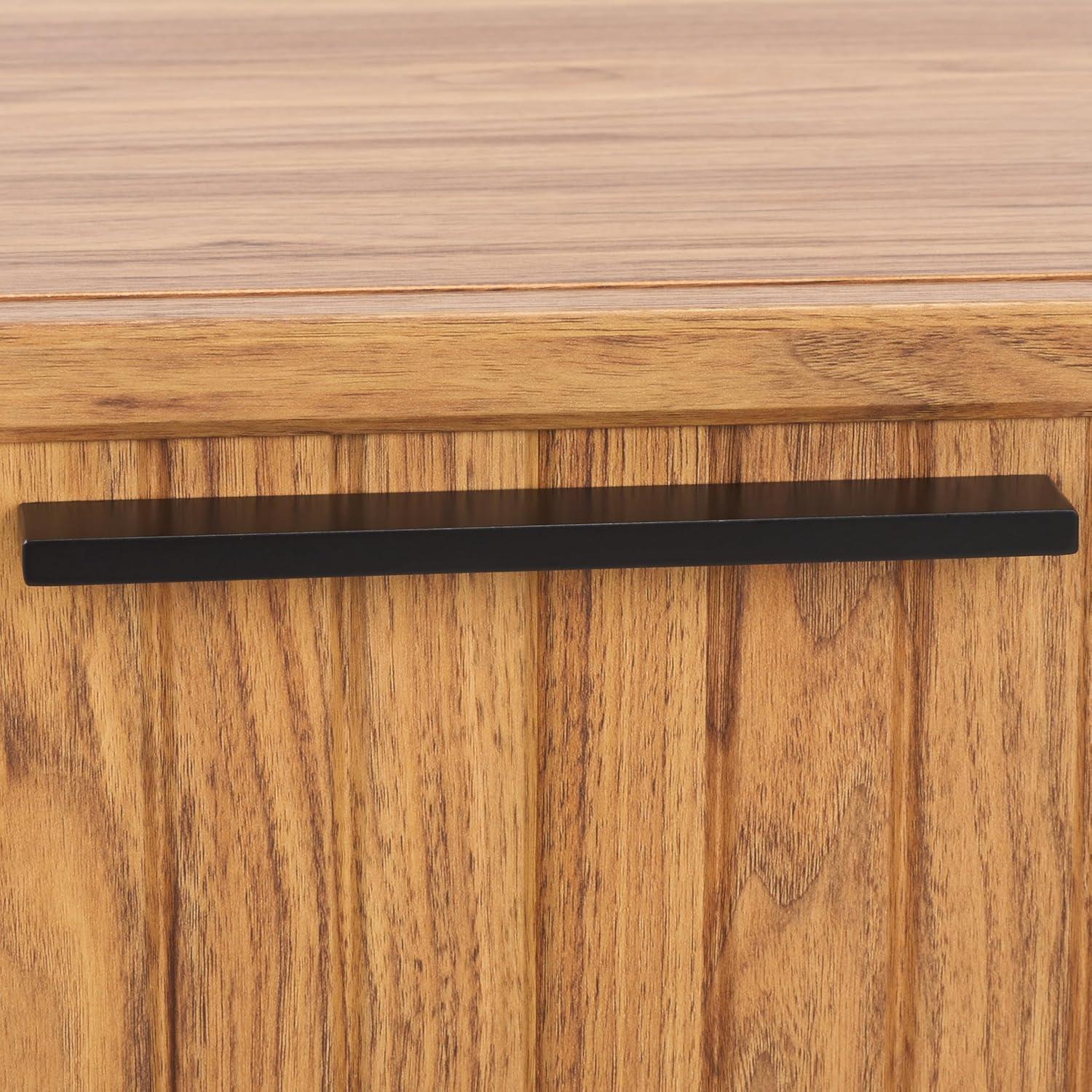 image:imageSAFAVIEH Home Collection Axelle OakBlack 2Drawer NightstandOakBlack