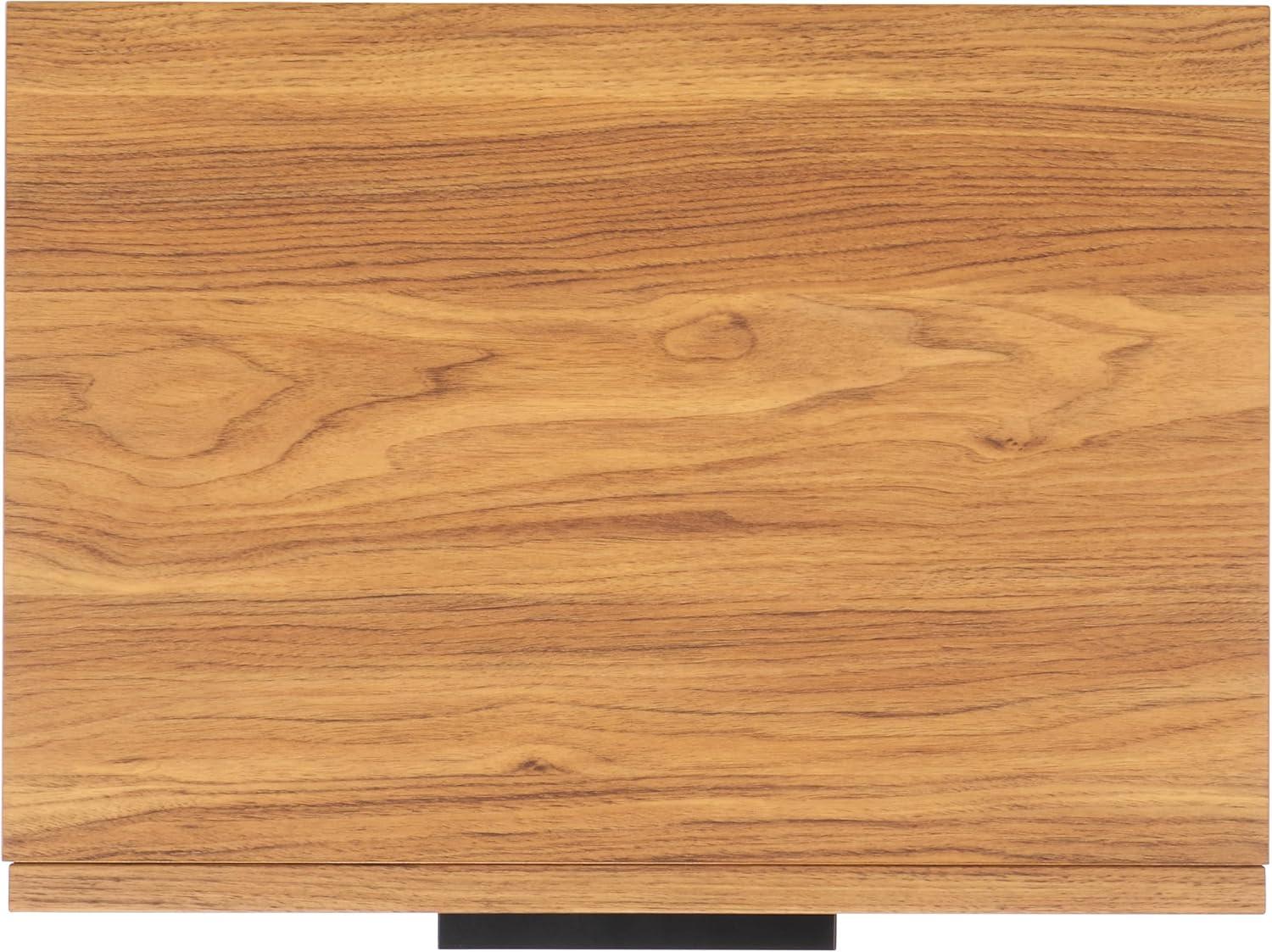image:imageSAFAVIEH Home Collection Axelle OakBlack 2Drawer NightstandOakBlack