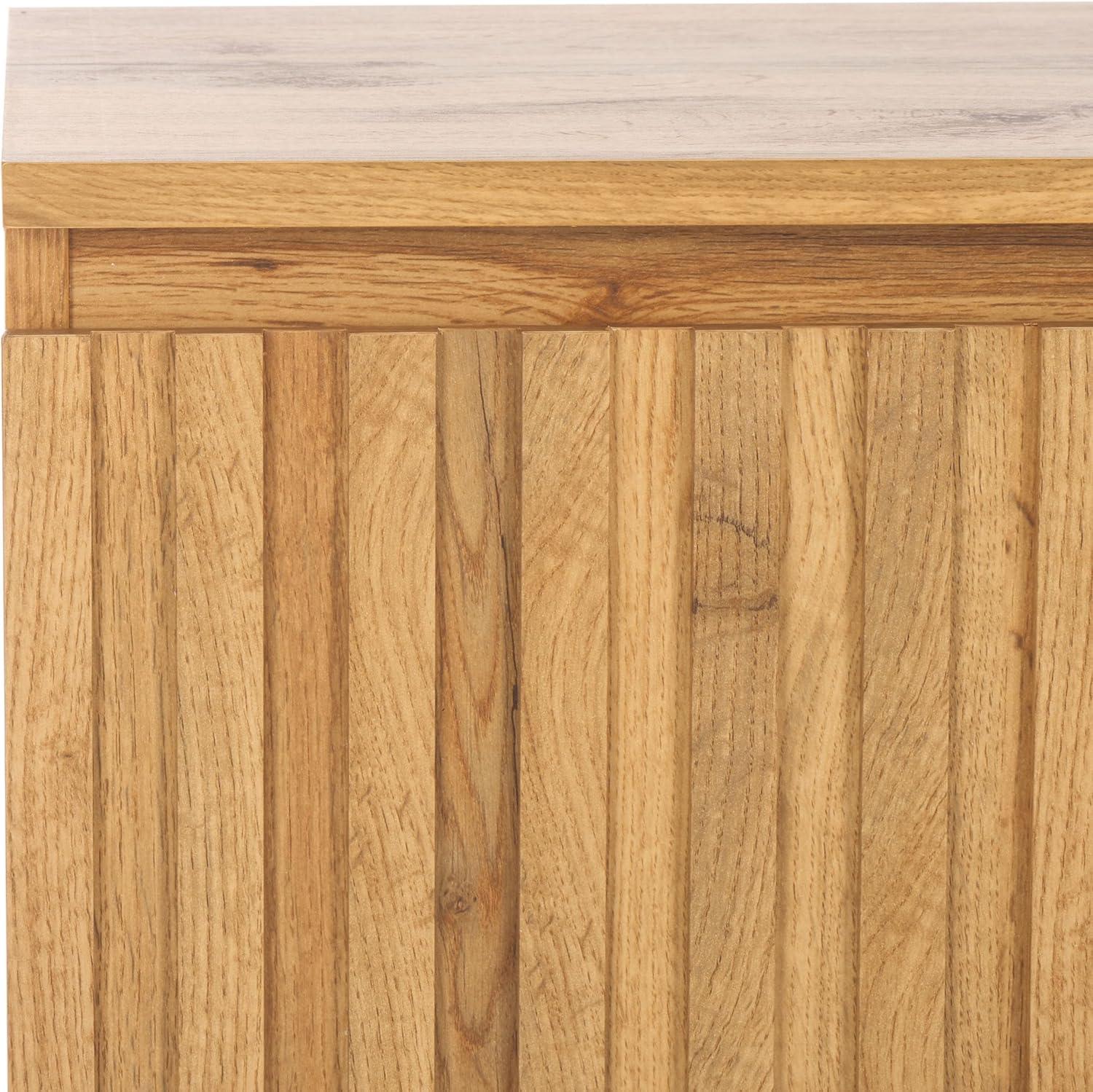 image:imageSAFAVIEH Home Collection Conall Oak Brown 2Drawer Storage Nightstand TableOak
