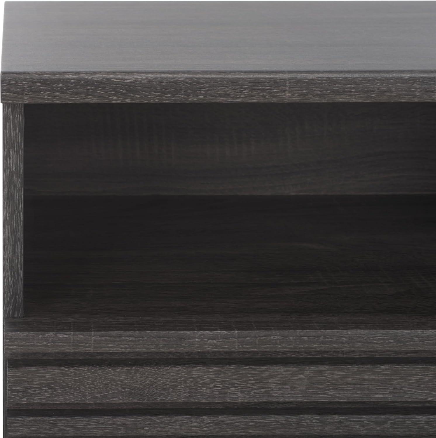image:imageSAFAVIEH Home Collection ESMA Distressed Black 1Drawer 1Shelf NightstandDistressed Black