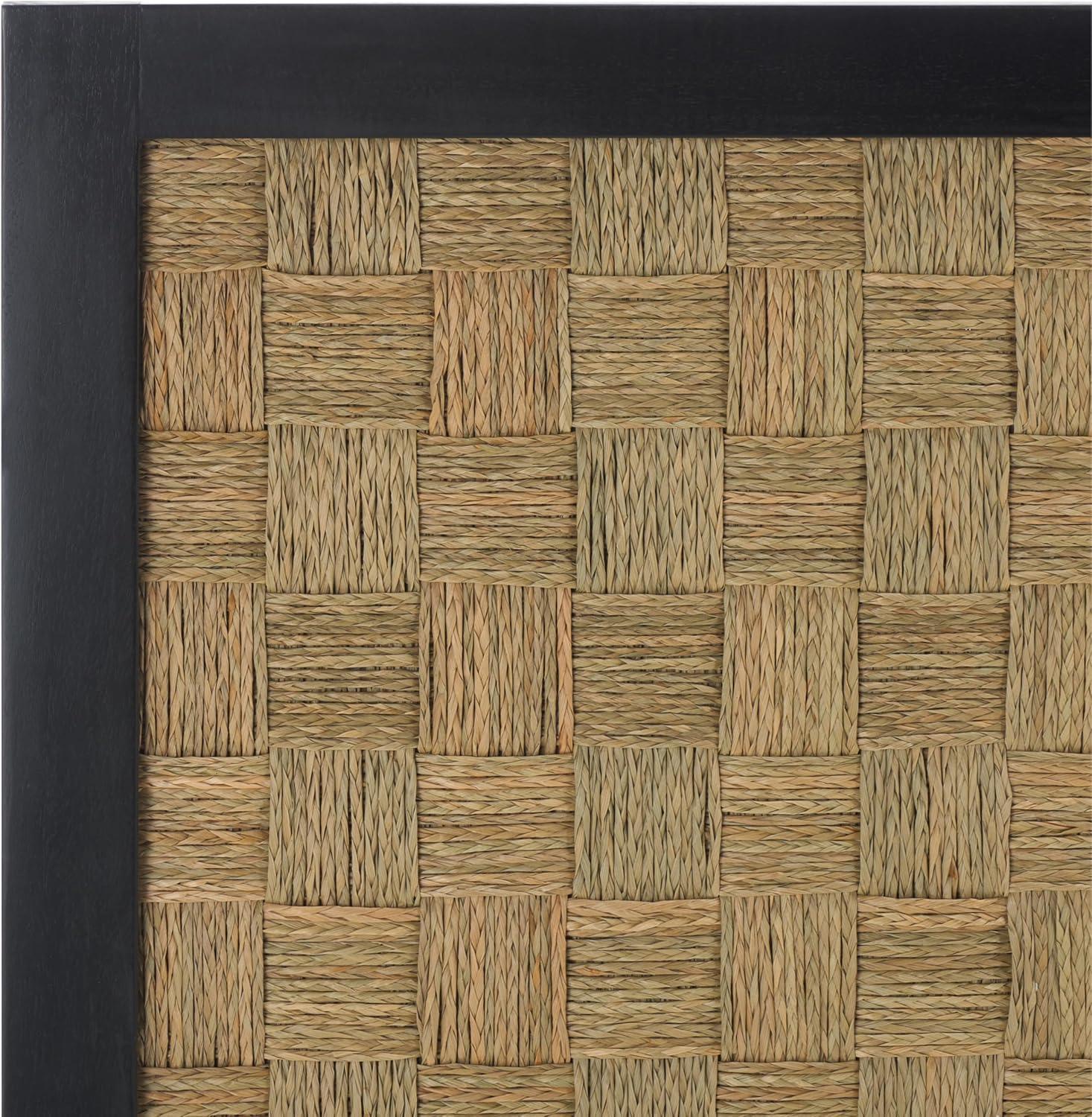 image:imageSAFAVIEH Home Collection Halvor Rattan Queen Size Headboard Light Brown Frame amp Natural BrownBlack