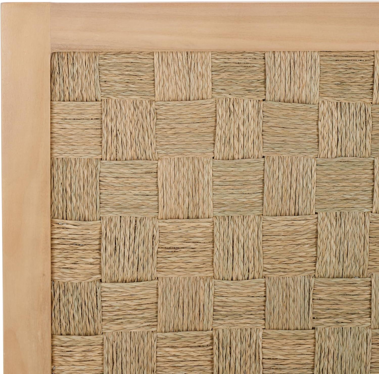 image:imageSAFAVIEH Home Collection Halvor Rattan Queen Size Headboard Light Brown Frame amp Natural BrownLight Natural