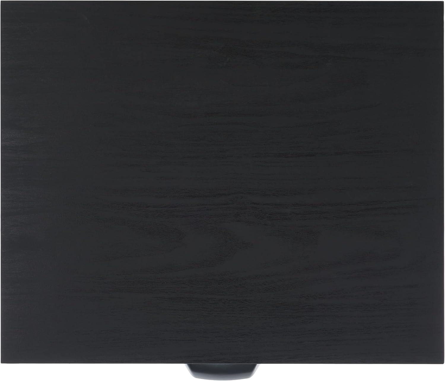 image:imageSAFAVIEH Home Collection Irelia Distressed Black 2Drawer NightstandBlackNatural