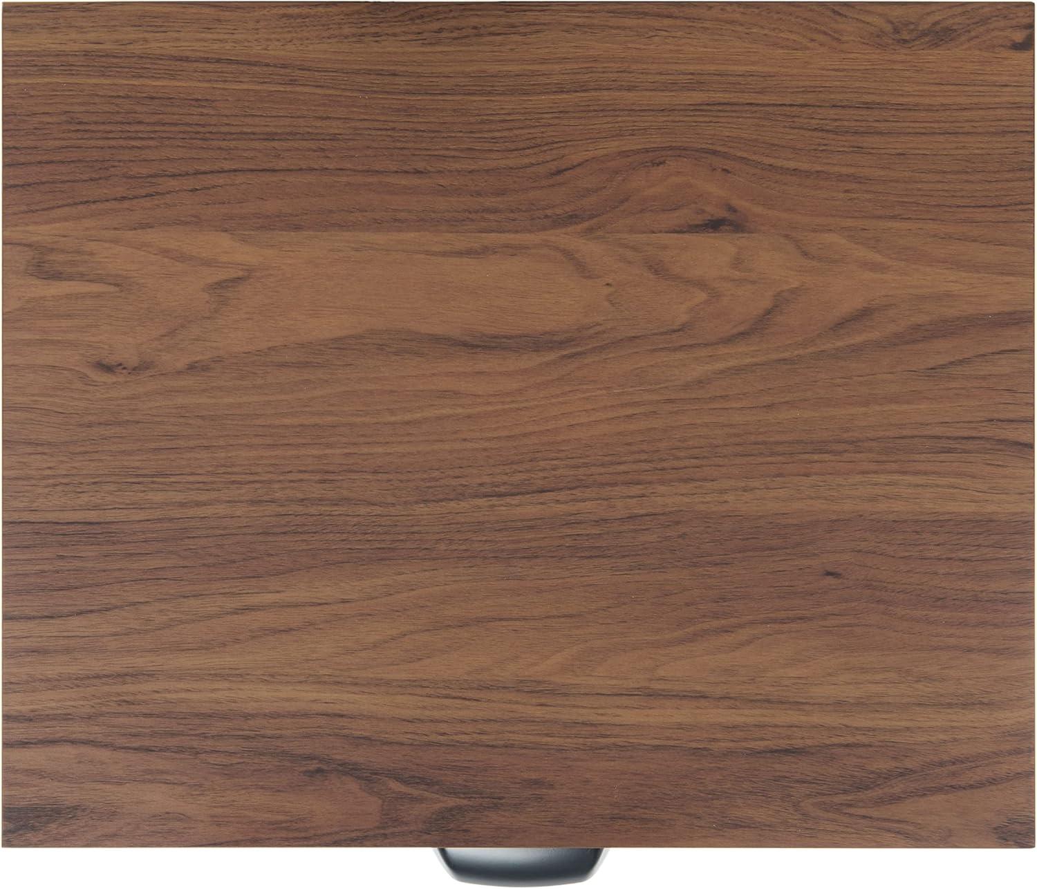 image:imageSAFAVIEH Home Collection Irelia Distressed Black 2Drawer NightstandWalnutNatural