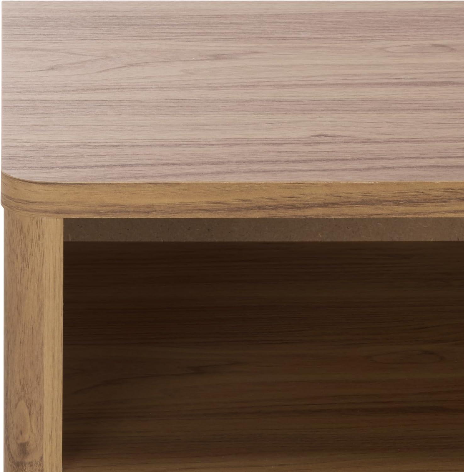 image:imageSAFAVIEH Home Collection Prinpop Oak Brown 1Drawer 1Shelf NightstandOak