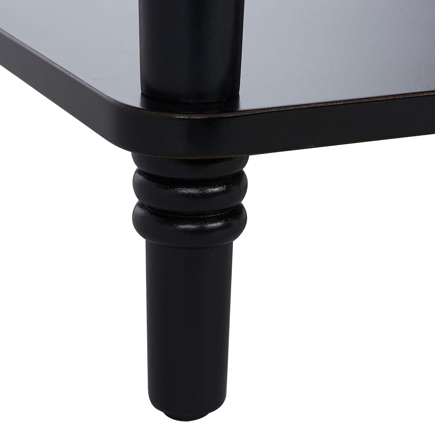 image:imageSAFAVIEH Home Collection Siobhan Vanilla Solid Wood 1Drawer Nightstand Accent TableBlack