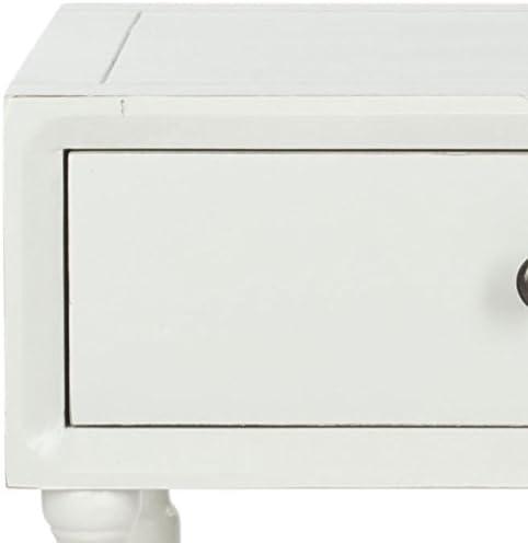image:imageSAFAVIEH Home Collection Siobhan Vanilla Solid Wood 1Drawer Nightstand Accent TableOff White
