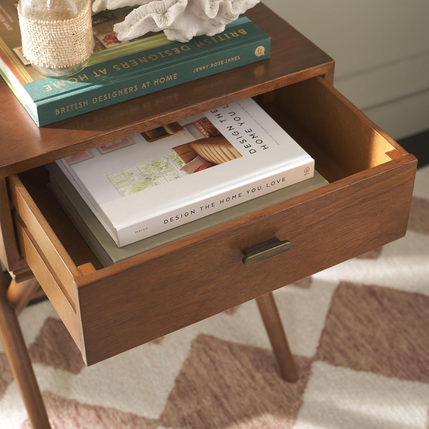 image:imageSAFAVIEH Home Collection Sixtine Natural 1Drawer Nightstand