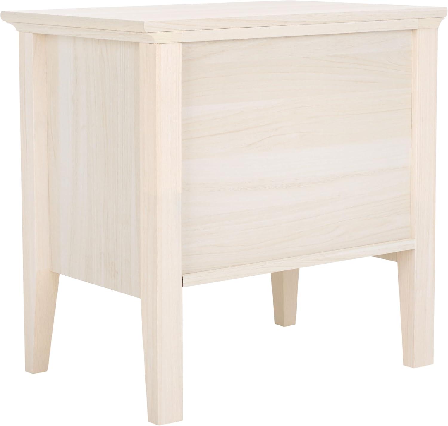 image:imageSAFAVIEH Home Collection Sondra Distressed BlackGold 2Drawer NightstandBleached WhiteGold
