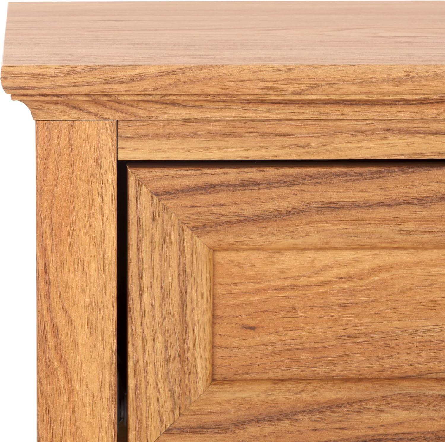 image:imageSAFAVIEH Home Collection Sondra Distressed BlackGold 2Drawer NightstandOakGold