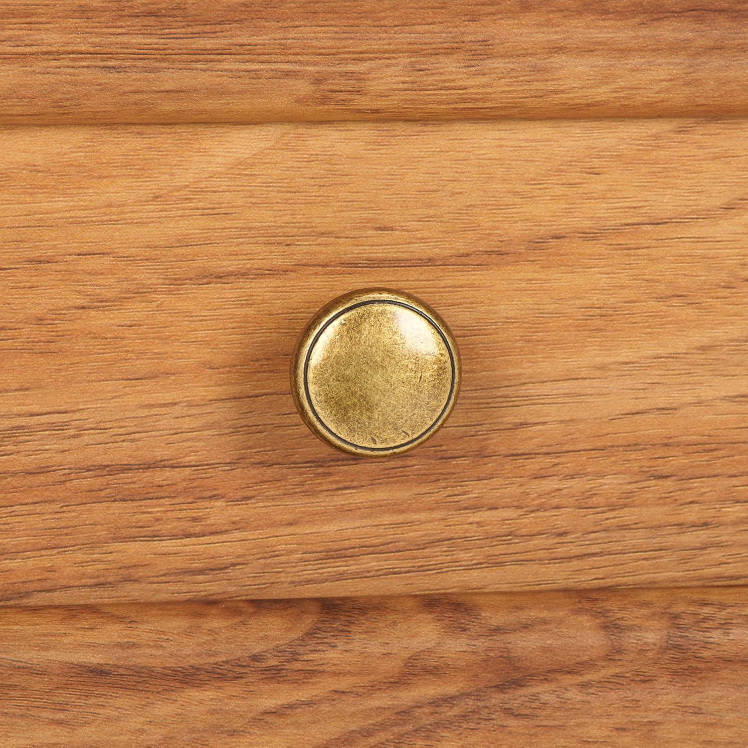 image:imageSAFAVIEH Home Collection Sondra Distressed BlackGold 2Drawer NightstandOakGold