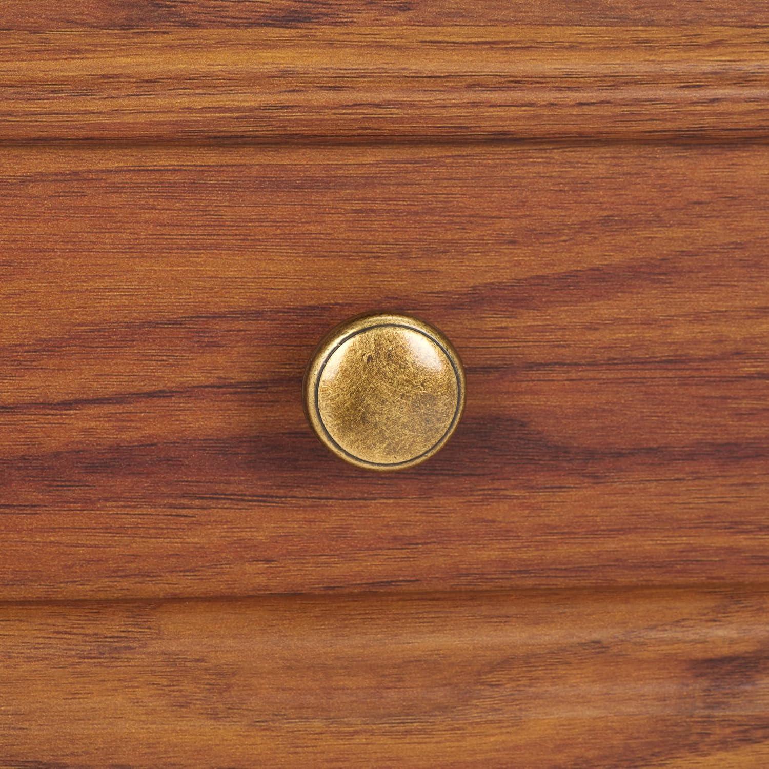 image:imageSAFAVIEH Home Collection Sondra Distressed BlackGold 2Drawer NightstandWalnutGold