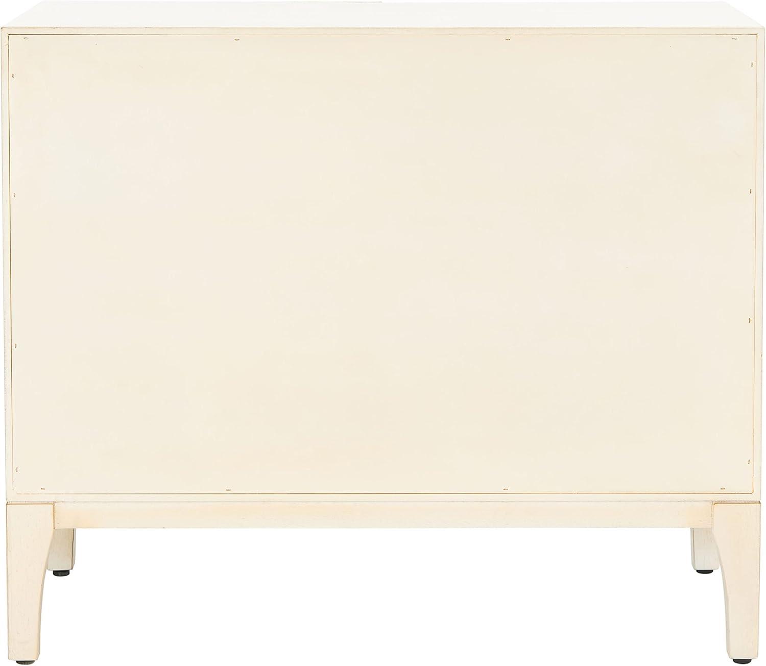 image:imageSAFAVIEH Home Collection Sula Antique White 2Door 2Shelf Storage Living Room Bedroom Chest Fully Assembled