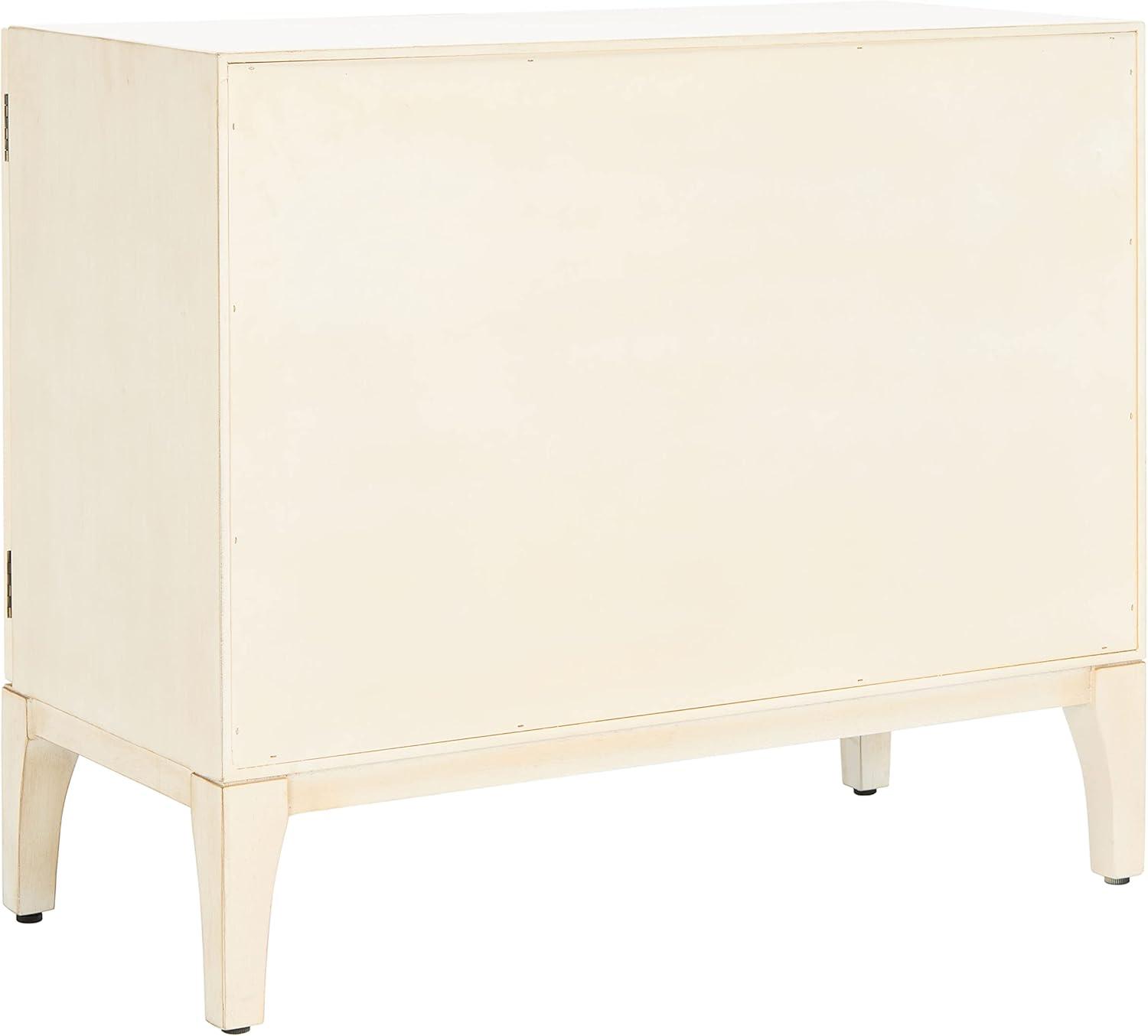 image:imageSAFAVIEH Home Collection Sula Antique White 2Door 2Shelf Storage Living Room Bedroom Chest Fully Assembled