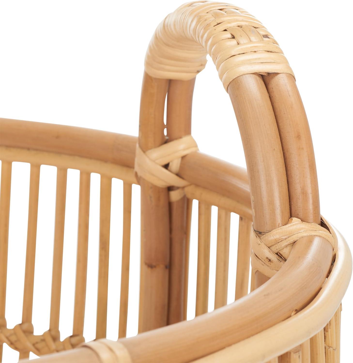 image:imageSAFAVIEH Home Collection Tyra Natural Rattan Basket Fully Assembled
