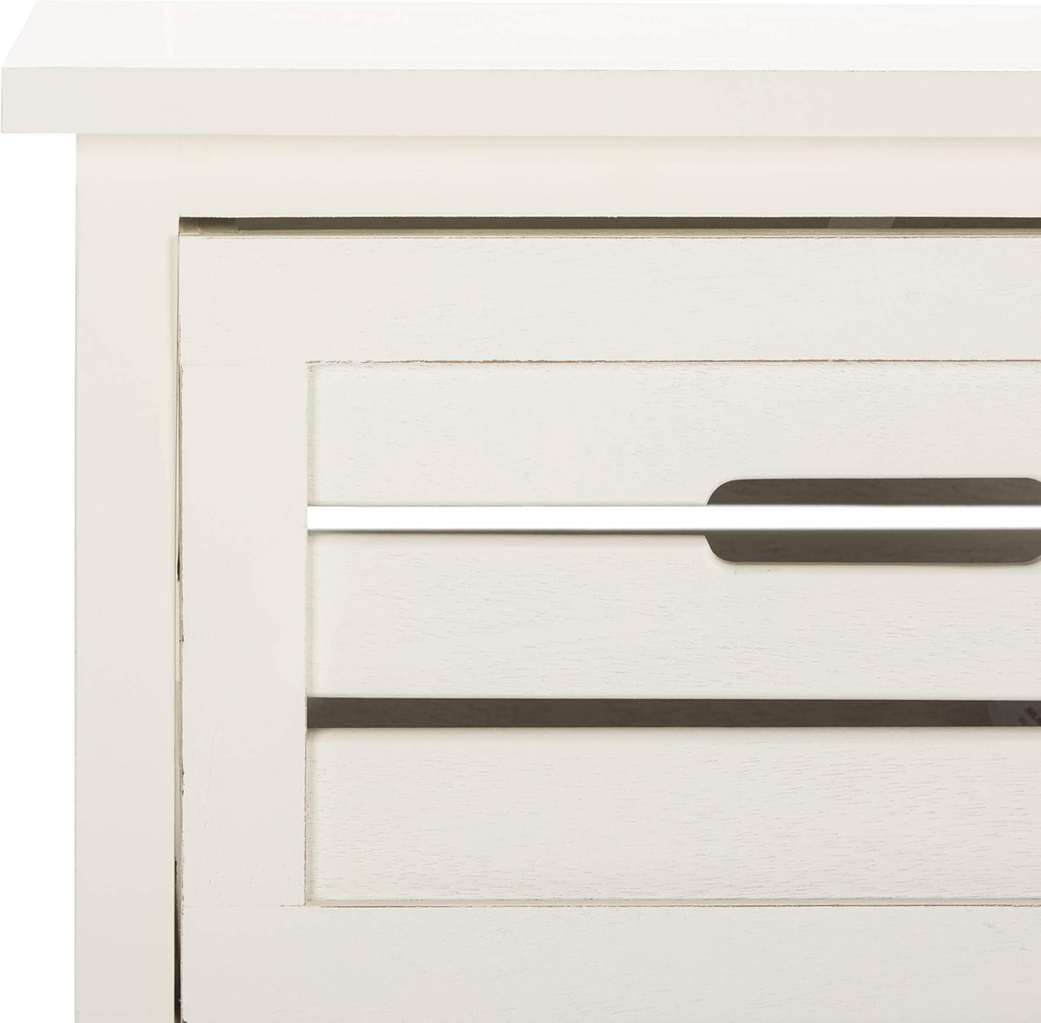image:imageSafavieh American Homes Collection Sarina Cherry 5Drawer CabinetDistressed Cream