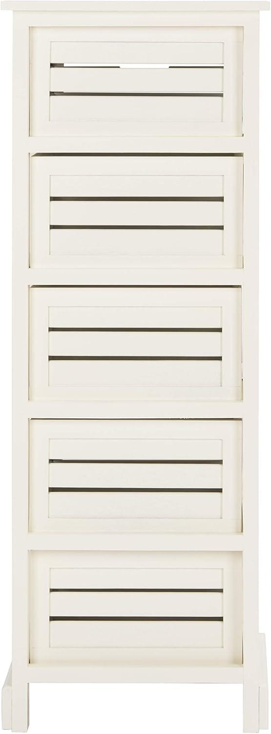 image:imageSafavieh American Homes Collection Sarina Cherry 5Drawer CabinetDistressed Cream