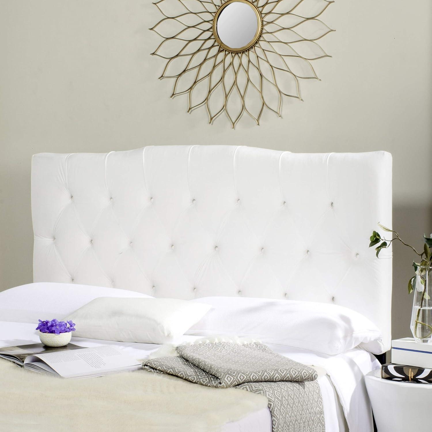 image:imageSafavieh Home Axel Modern Buckwheat Tufted Headboard KingWhite