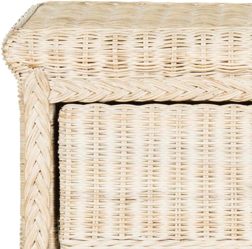 image:imageSafavieh Home Collection Adira Natural White Wash Wicker 1Drawer Nightstand Normal SEA8002A