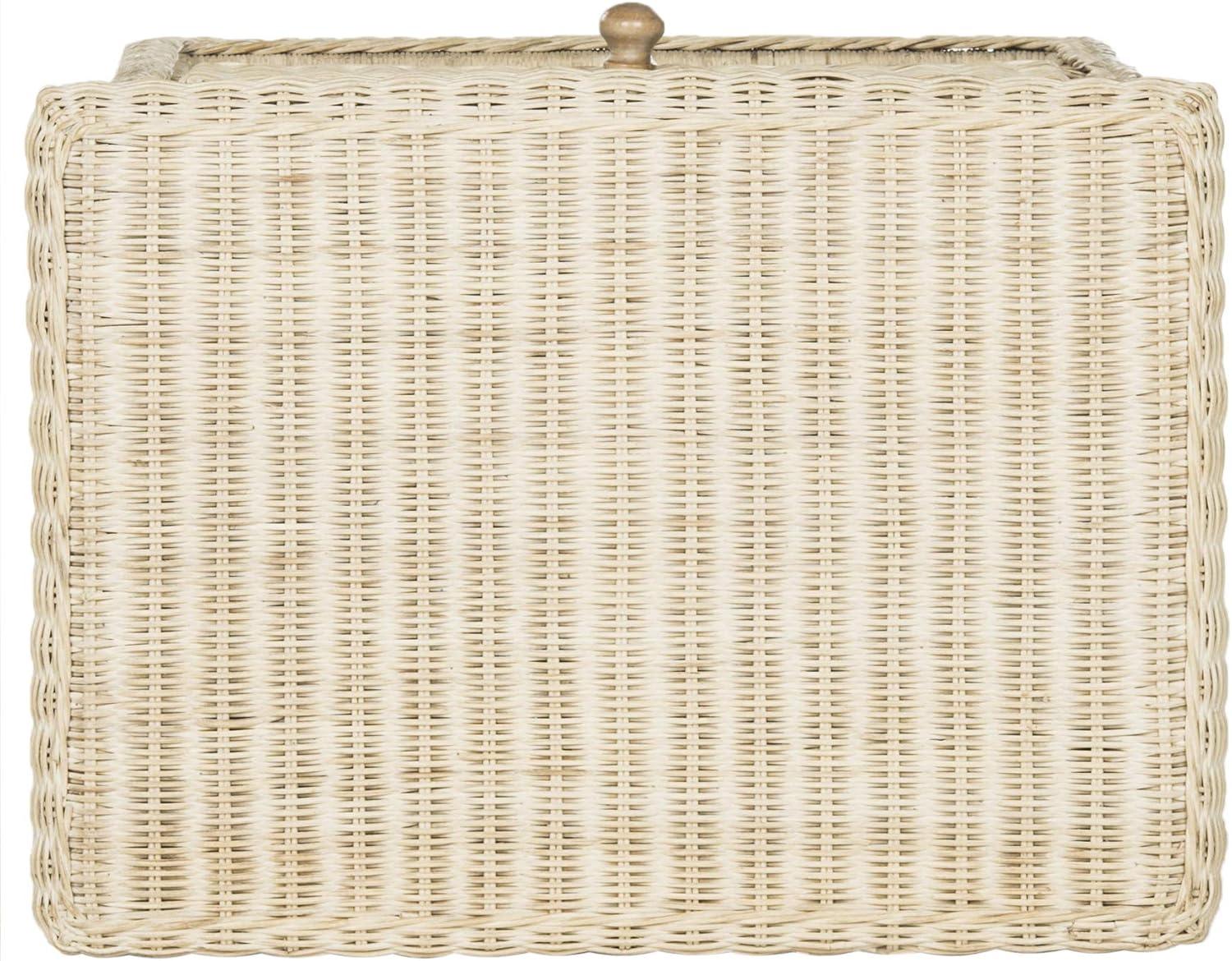 image:imageSafavieh Home Collection Adira Natural White Wash Wicker 1Drawer Nightstand Normal SEA8002A
