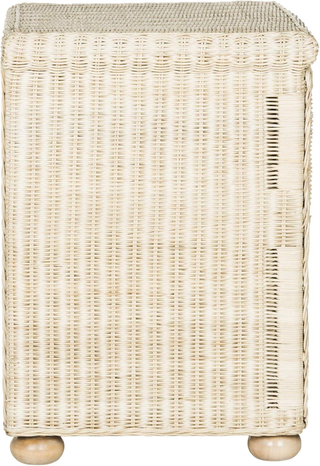 image:imageSafavieh Home Collection Adira Natural White Wash Wicker 1Drawer Nightstand Normal SEA8002A