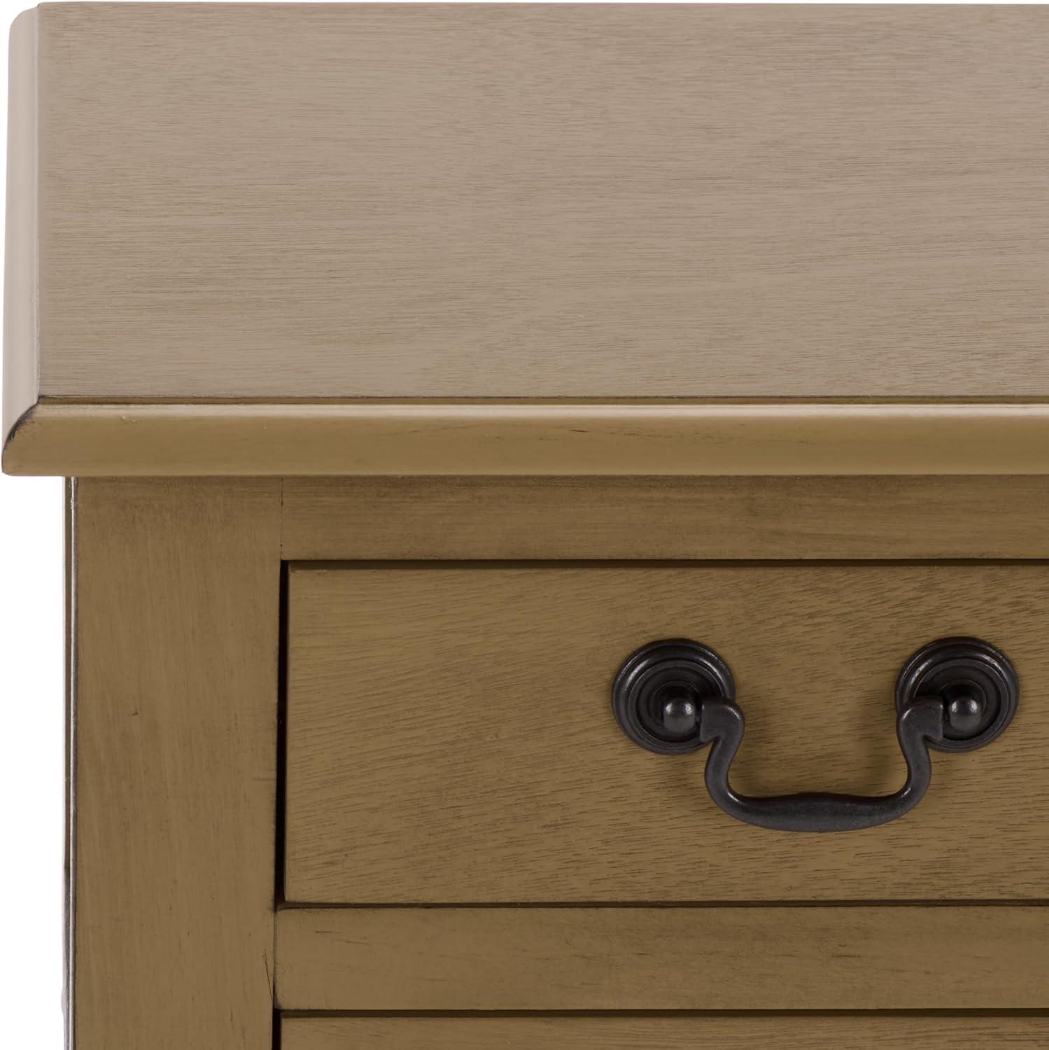 image:imageSafavieh Home Collection Athena Black 3Drawer Console TableDesert Brown