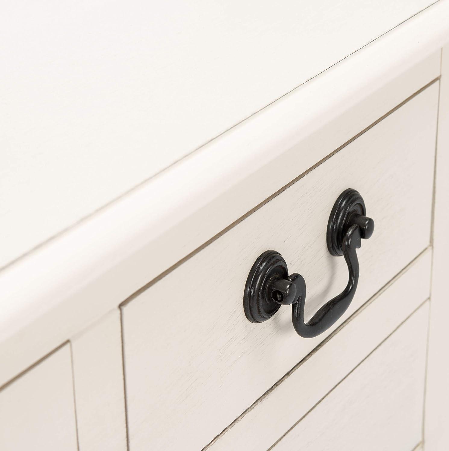 image:imageSafavieh Home Collection Athena Black 3Drawer Console TableDistressed White